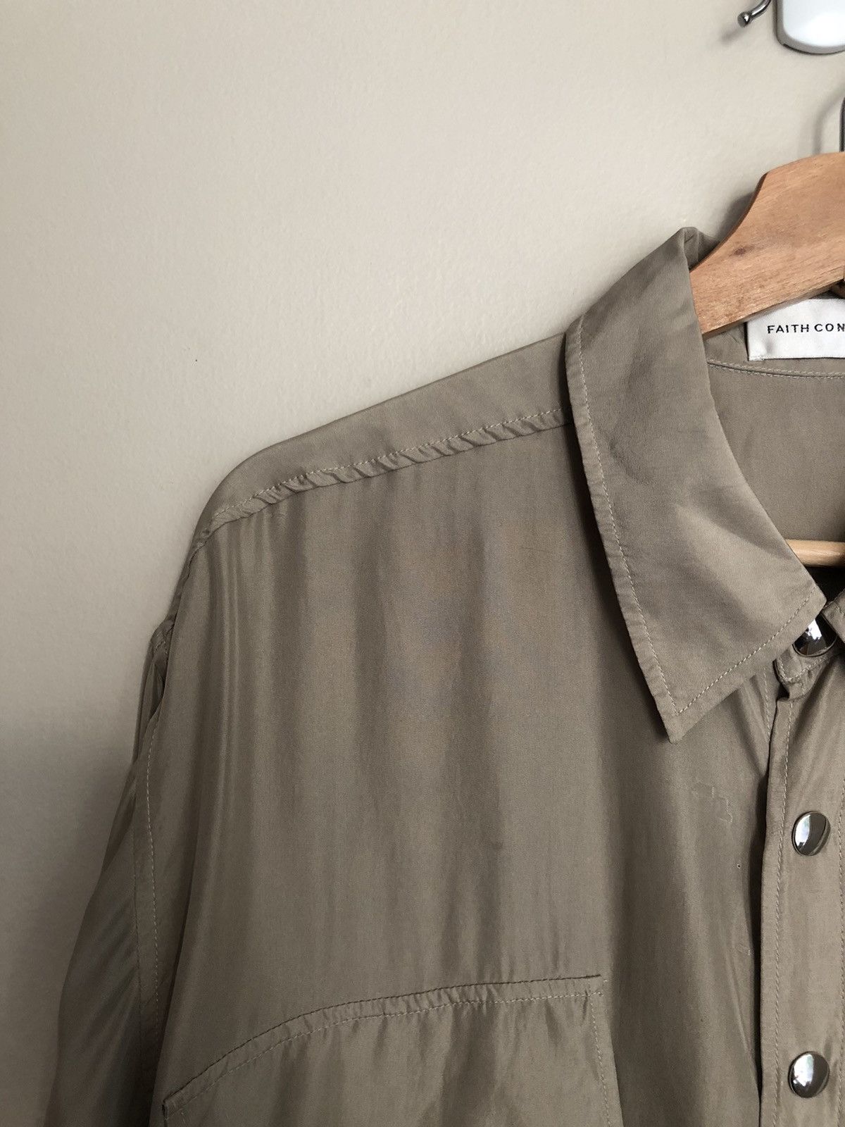 Faith Connexion Faith Connexion Silk Military Snap Button Shirt Size US S / EU 44-46 / 1 - 4 Thumbnail