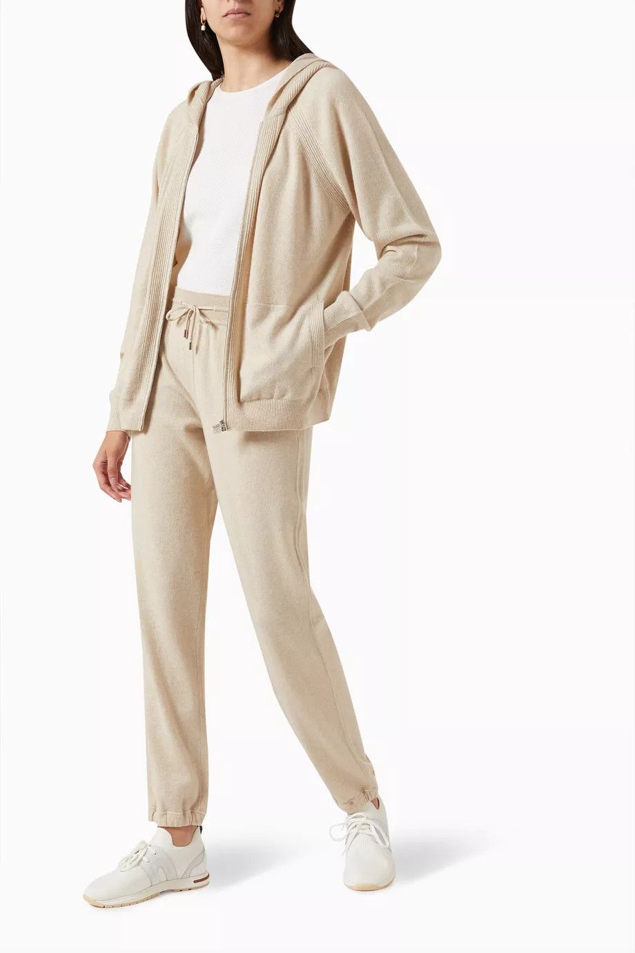 Loro Piana o1w1db10225 Hooded Bomber Jacket in Beige Size XS / US 0-2 / IT 36-38 - 2 Thumbnail