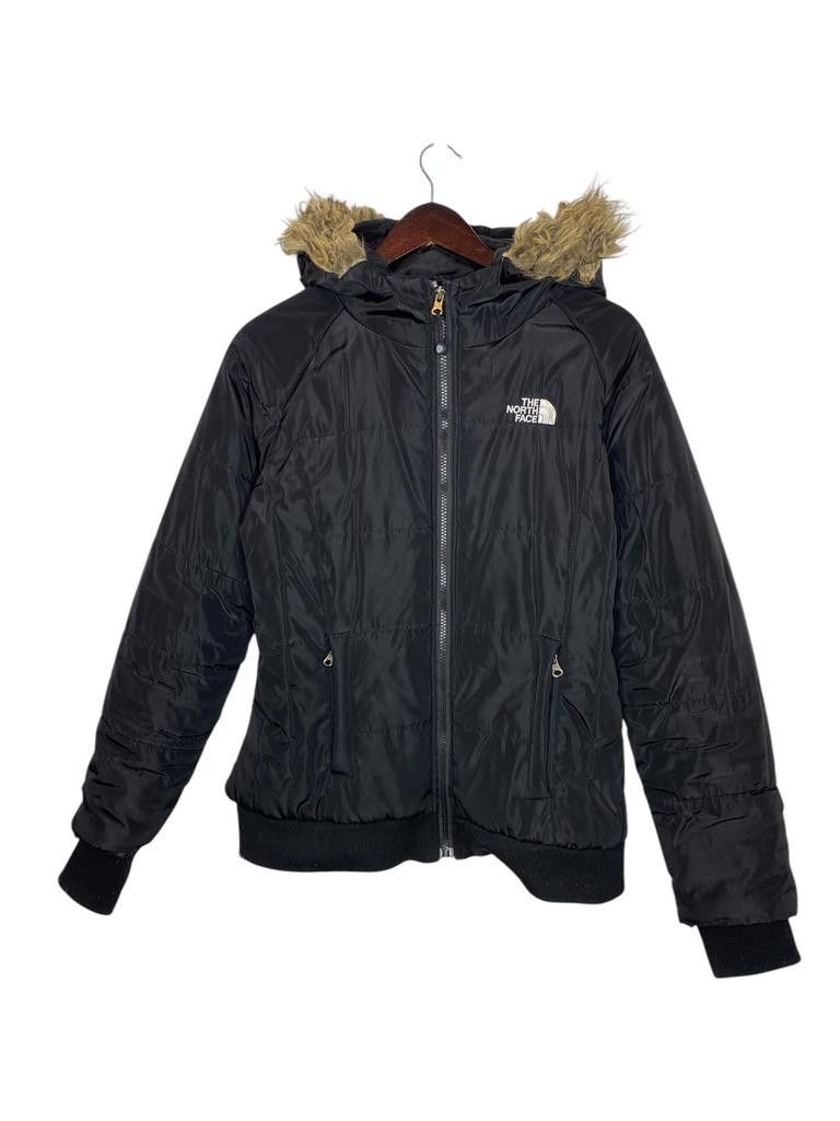 The North Face The North Face Black Hooded Parka Jacket Fur Trim Size Large Size L / US 10 / IT 46 - 1 Thumbnail