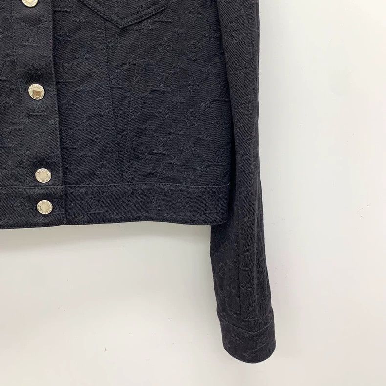 Louis Vuitton Louis Vuitton Black logo full print cotton lapel single br Size S / US 4 / IT 40 - 4 Thumbnail