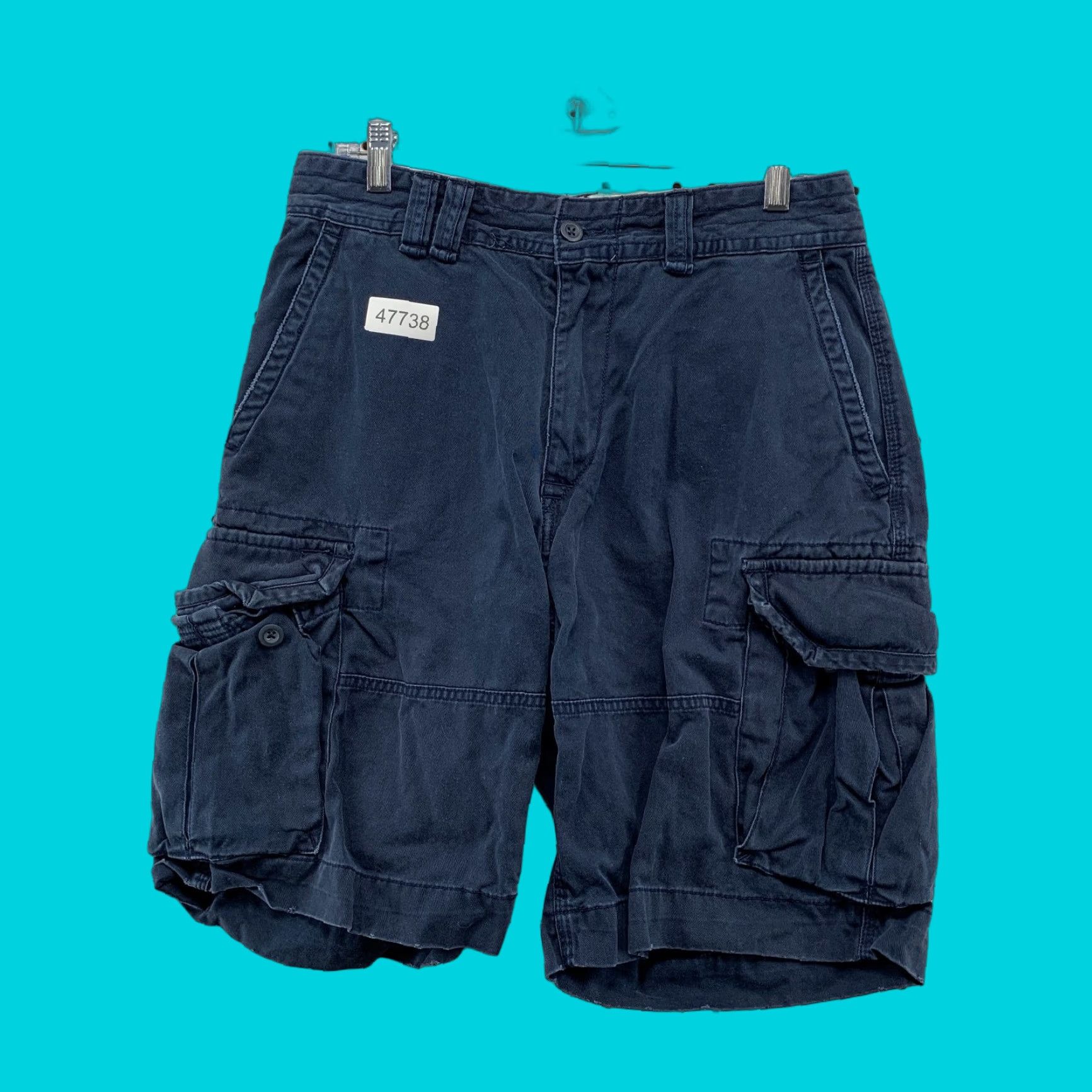 Polo Ralph Lauren VINTAGE Polo Ralph Lauren Cargo Shorts Mens 33x10 Blue Military Utility Pocket Shorts Size US XS / EU 42 / 0 - 1 Thumbnail
