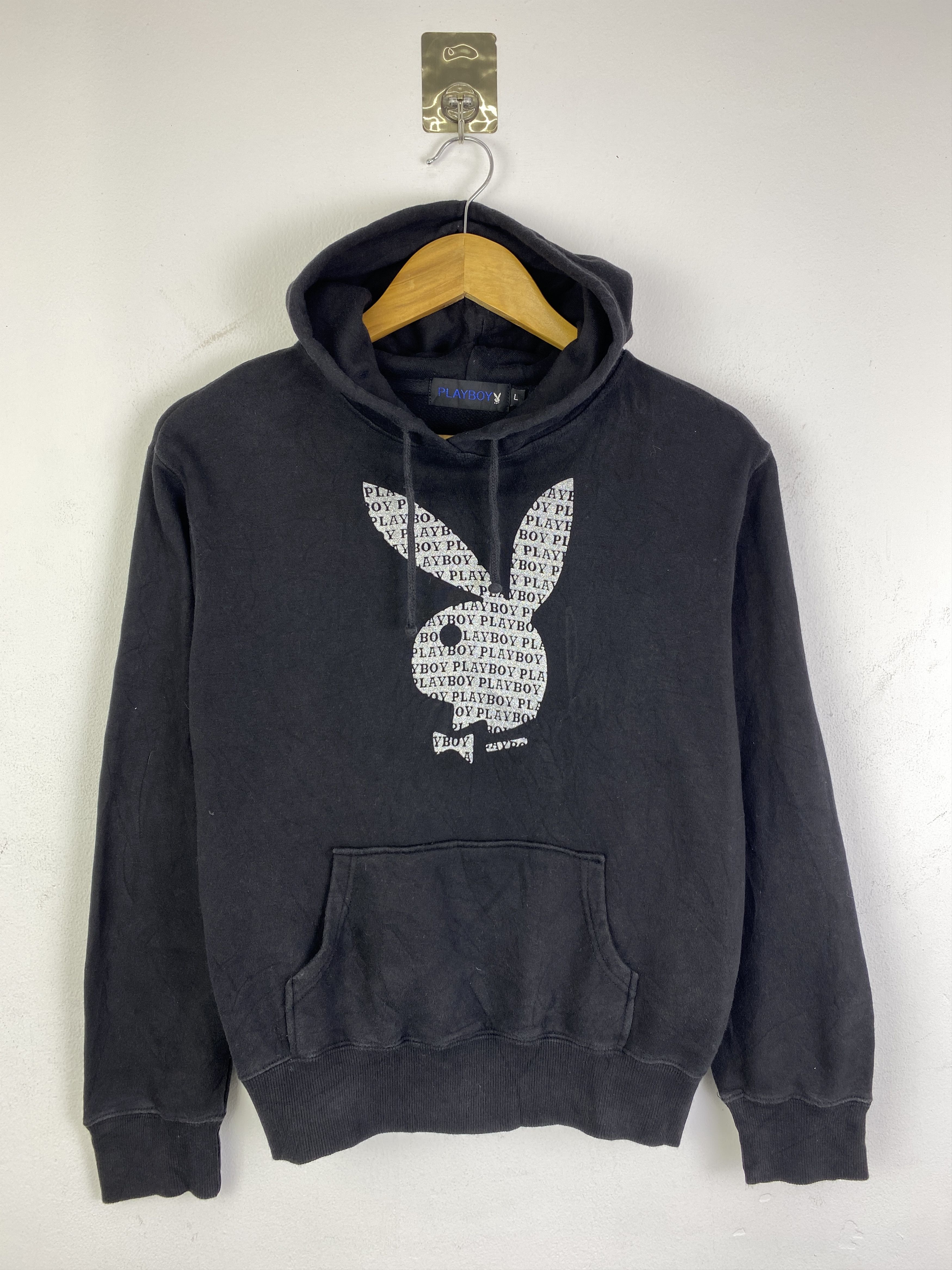 Playboy Vintage Playboy Pullover Central Logo Hoodie SH0276 Size US L / EU 52-54 / 3 - 1 Thumbnail