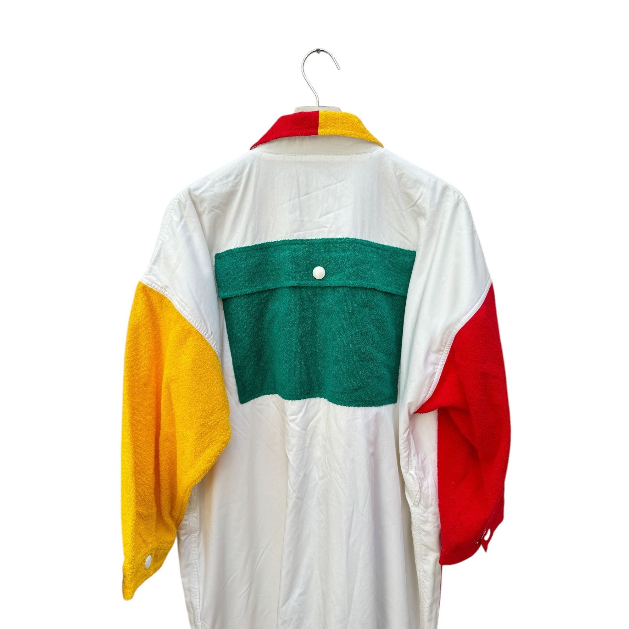 Courreges 1970s Multicolor Long Cotton Coat Size M / US 6-8 / IT 42-44 - 5 Thumbnail