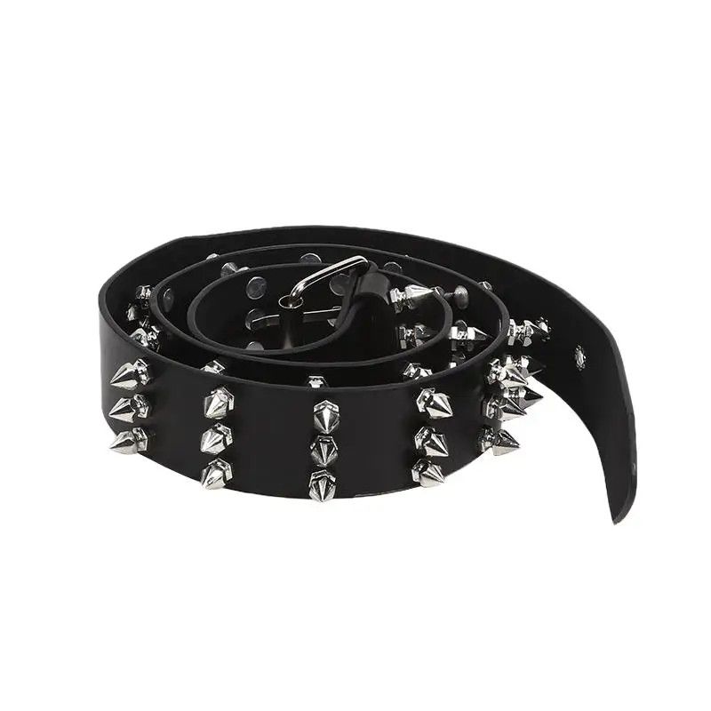 Jewelry Cool Rivets Decorated Heavy Dark Belt Size ONE SIZE - 1 Thumbnail