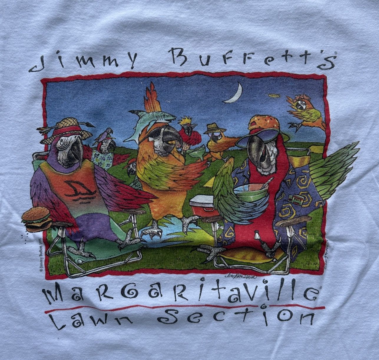 Vintage *VINTAGE* 1993 Jimmy Buffets Marg Ville Tee Size US M / EU 48-50 / 2 - 2 Thumbnail