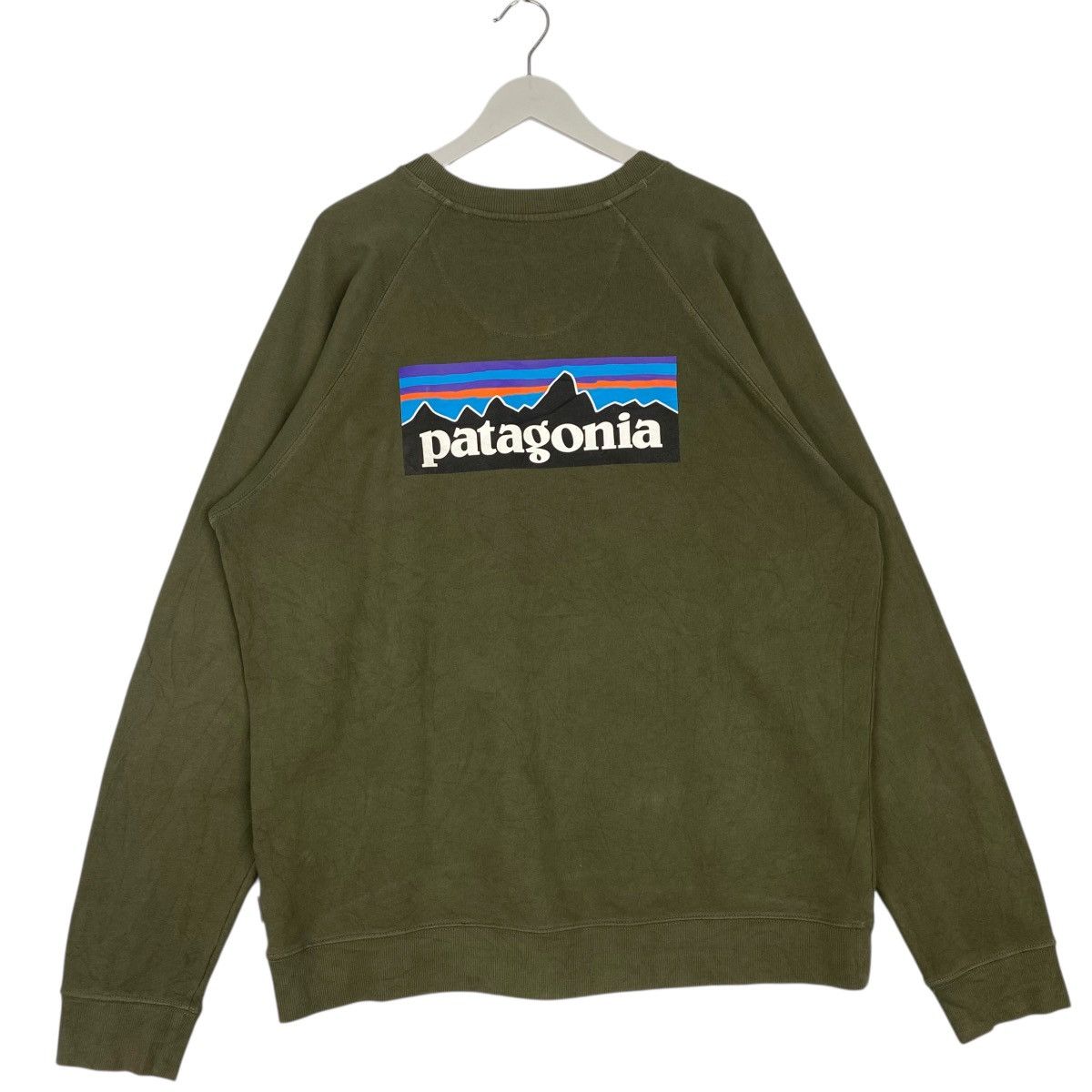 Other Vintage Patagonia Sweatshirt Crewneck Back Hit Olive Green Size US L / EU 52-54 / 3 - 6 Thumbnail