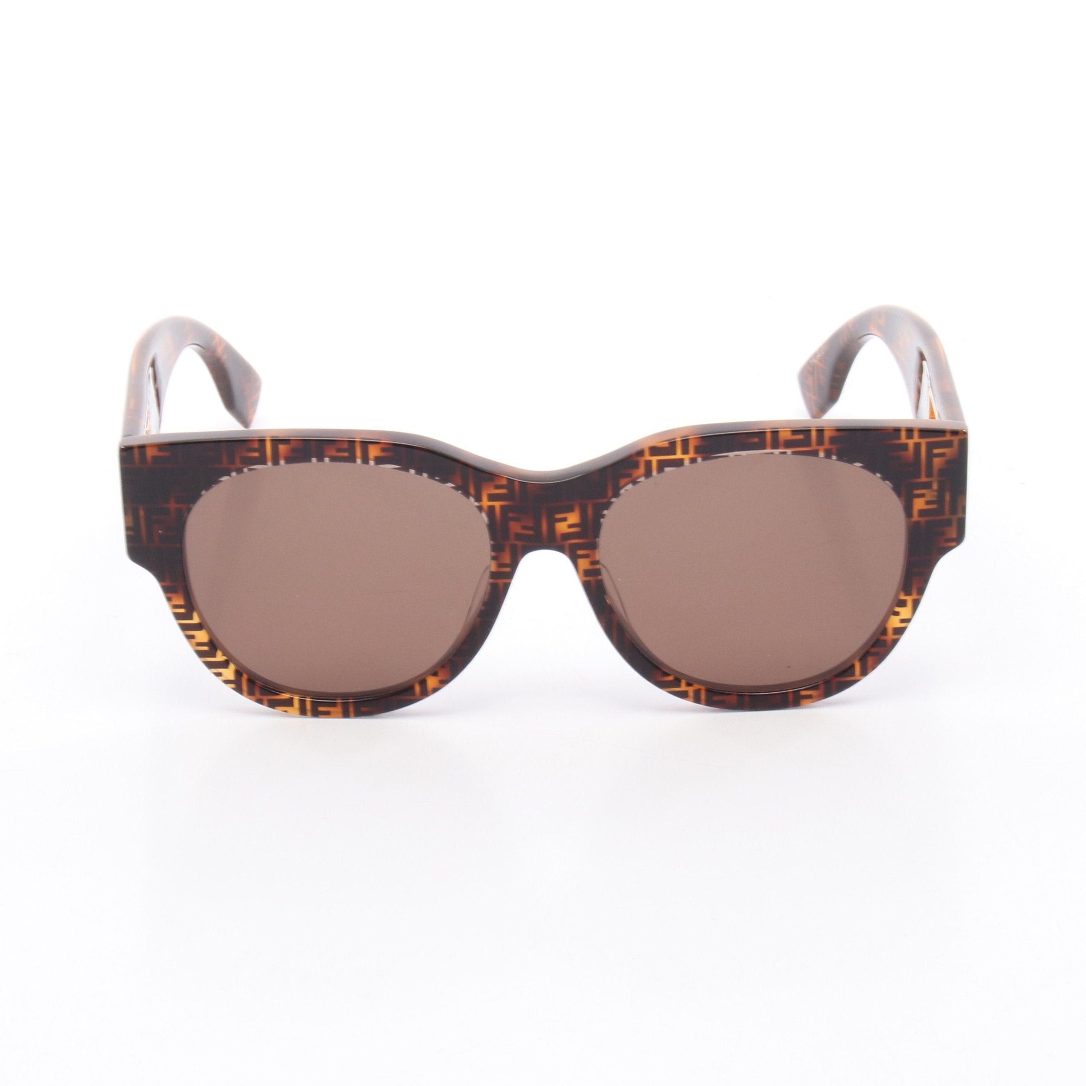 Fendi Fendi Ff Pattern Sunglasses Brown Size ONE SIZE - 1 Thumbnail