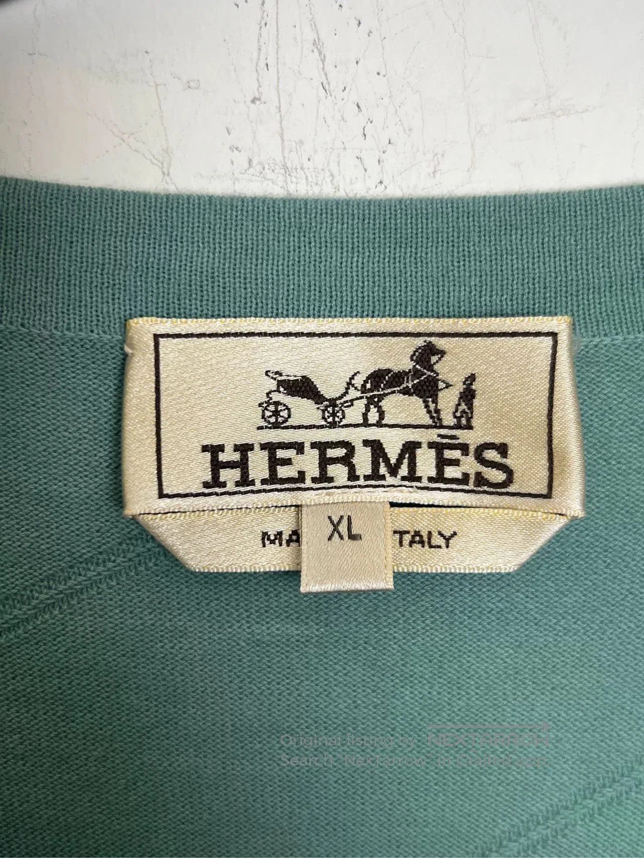 Hermes Hermès Green Knit Striped Short Sleeve. Size US XL / EU 56 / 4 - 3 Thumbnail