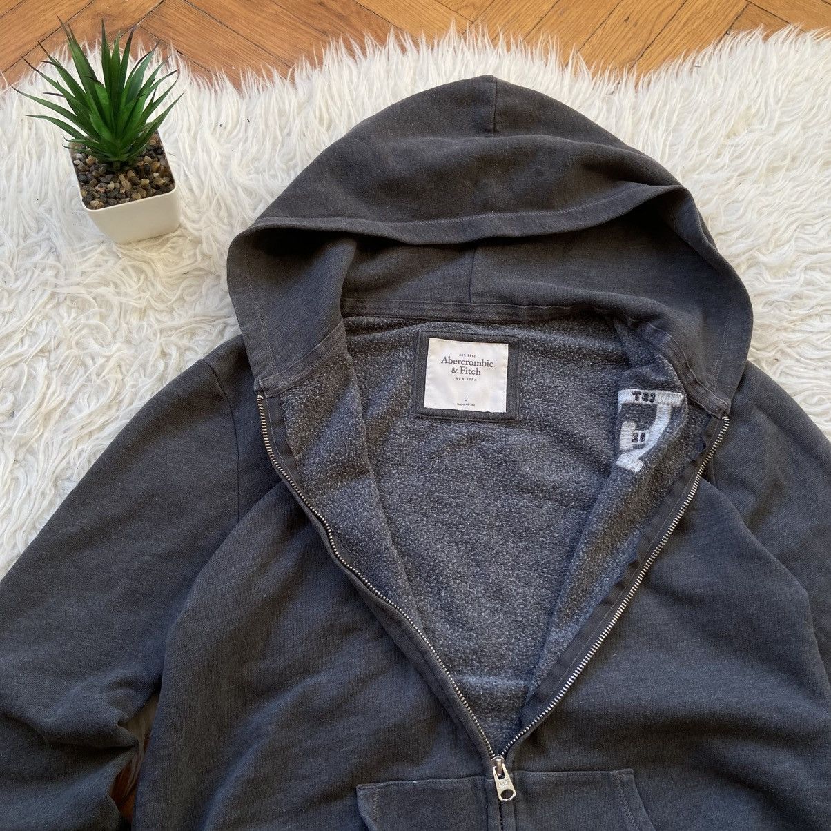 Abercrombie & Fitch 📌 Y2K Abercrombie & Fitch Zip-Up Hoodie Embroidered logo Size L / US 10 / IT 46 - 8 Thumbnail