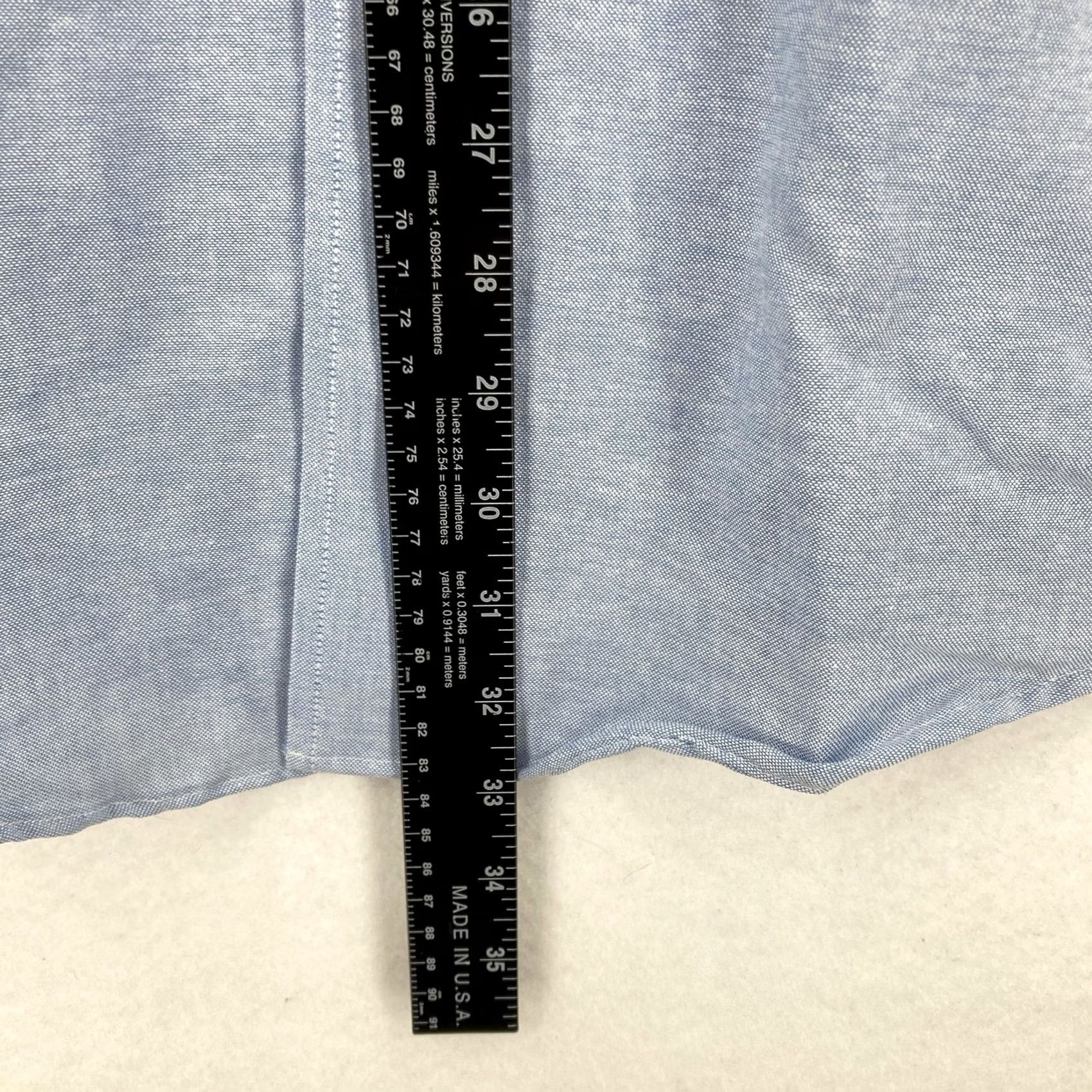 Croft & Barrow Croft & Barrow Shirt Mens 16 Oxford Button-Down Short-Sleeve Wrinkle Resistant Blue Button-Up S/S Casual Oxford Shirt Mens L Size US L / EU 52-54 / 3 - 6 Thumbnail