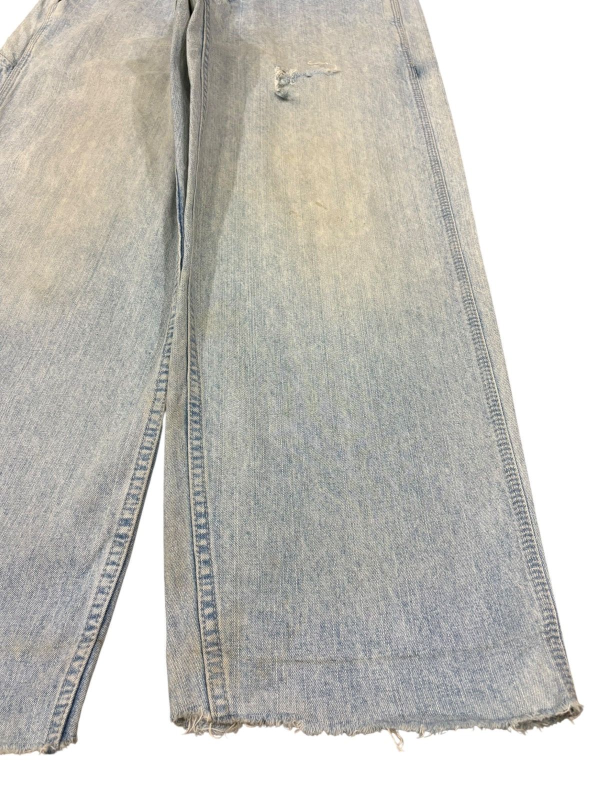 Lee Vintage Lee Dungarees Carpenter Distress Baggy Jeans Size US 34 / EU 50 - 6 Thumbnail