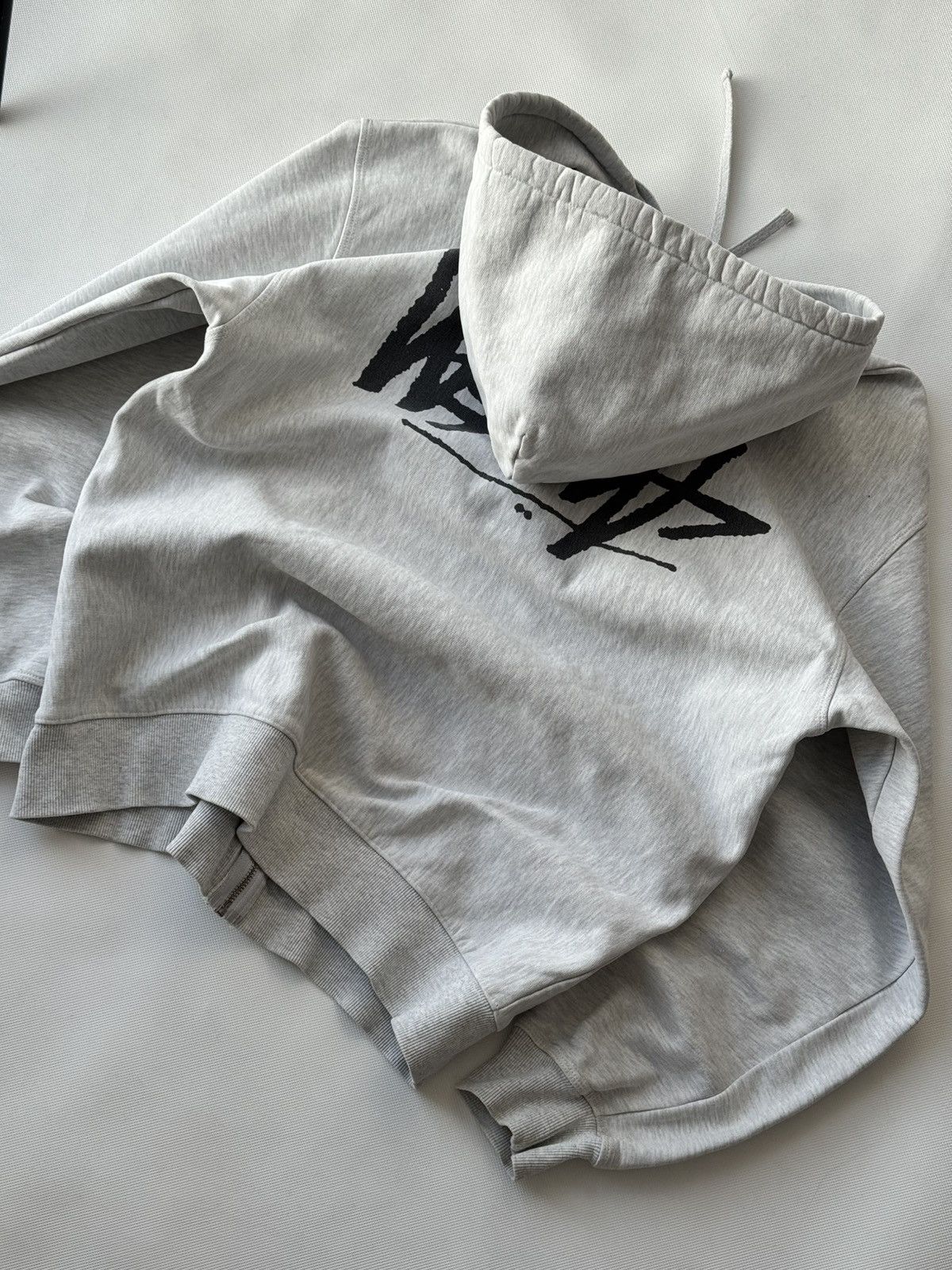 Stussy STUSSY Zip Up Reverse LOGO OVERSIZE Zip Up Gray HOODIE Size US XL / EU 56 / 4 - 15 Thumbnail