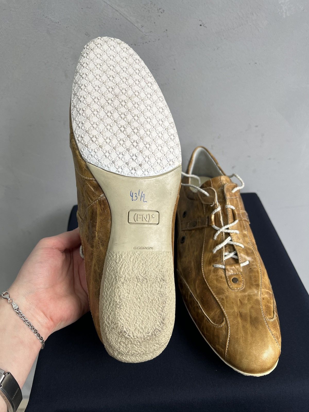 No Faith Studios Leather low avant garde y2k fashion boots Dirk bikkembergs Size US 10.5 / EU 43-44 - 6 Thumbnail