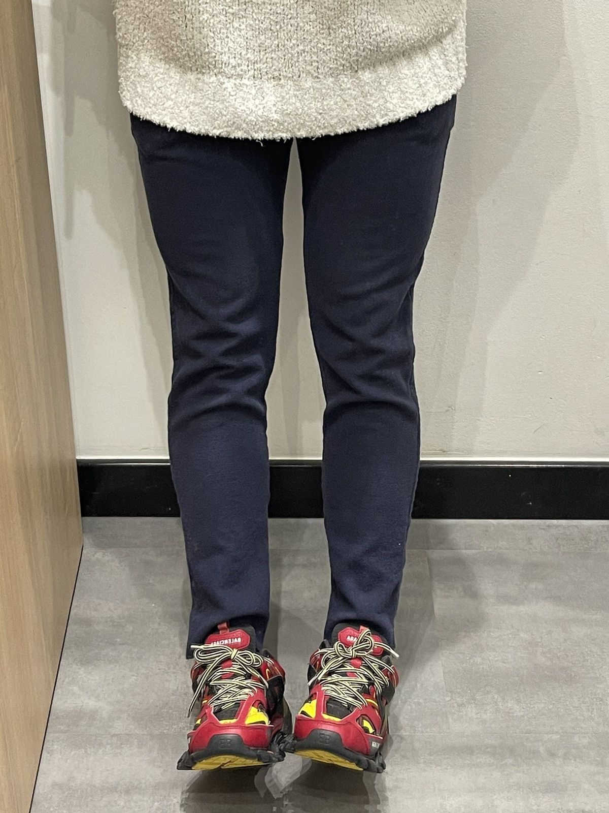 image of Avant Garde x Gucci Navy Wool Cropped Casual Pants, Men's (Size 32)