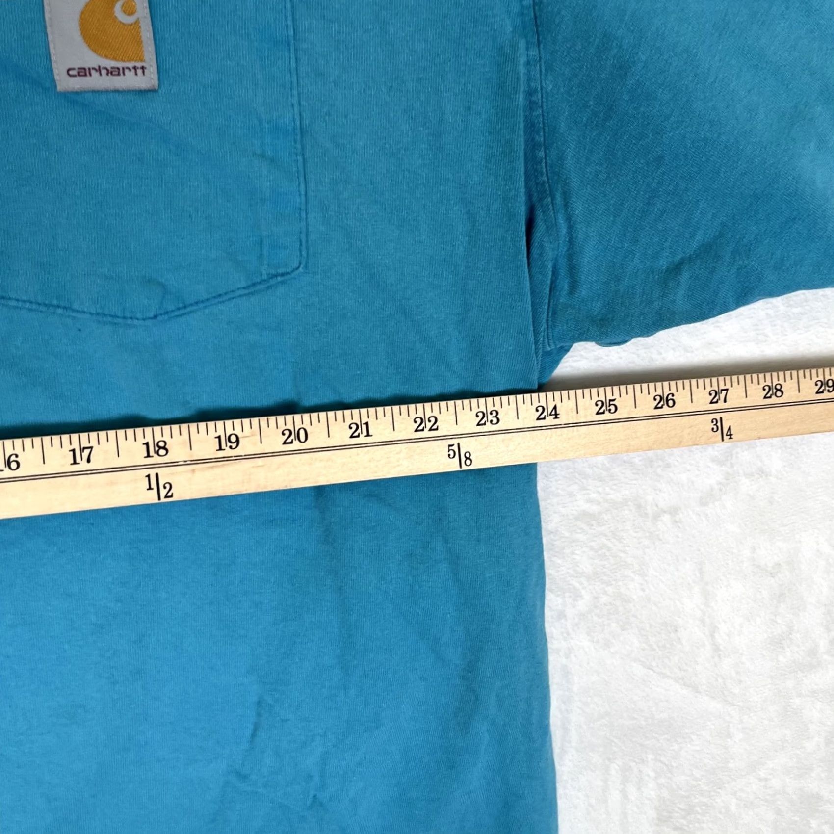 Carhartt VINTAGE Carhartt T-Shirt Pocket Tee 90s K87 Blue XL Tall Men Mens Short Sleeve Crew Neck Shirt Size US XL / EU 56 / 4 - 7 Thumbnail