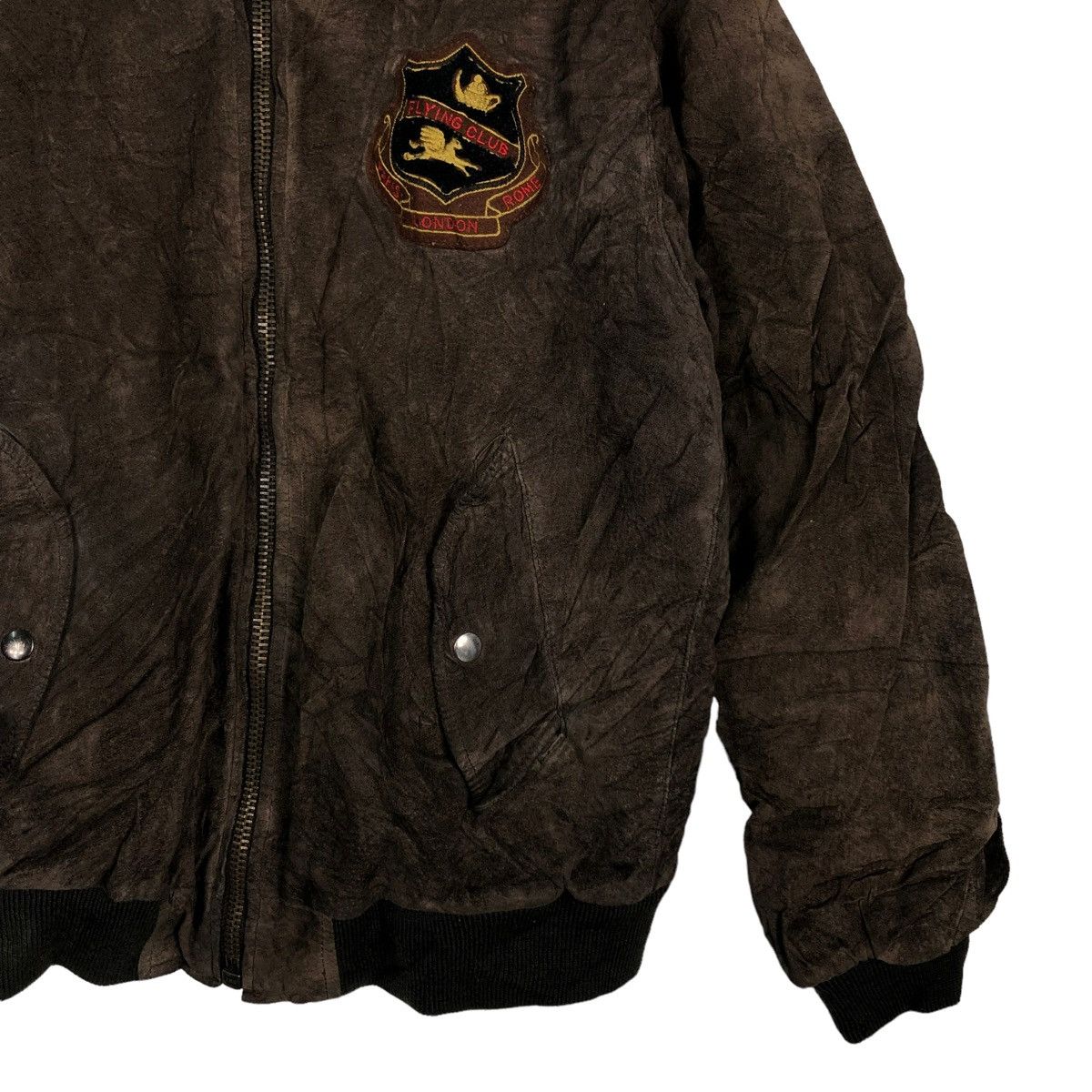 Vintage 🔥90’s Vintage Bomber Leather Jacket North Bound Big Logo Size US L / EU 52-54 / 3 - 4 Thumbnail