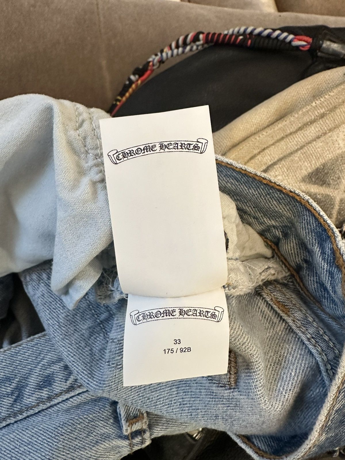 Chrome Hearts CHROME HEARTS LEVIS CROSS PATCH DENIM SZ33 Size US 33 - 12 Thumbnail