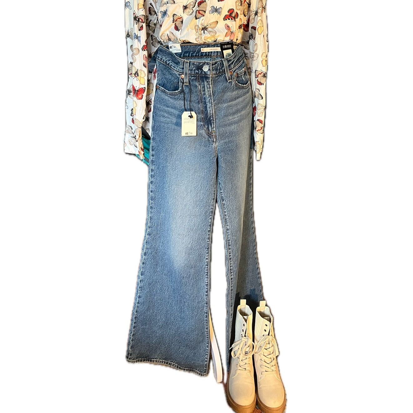 Levi's NWT Levis Jeans Premium Ribcage Bell Size 25" / US 0 / IT 36 - 1 Thumbnail