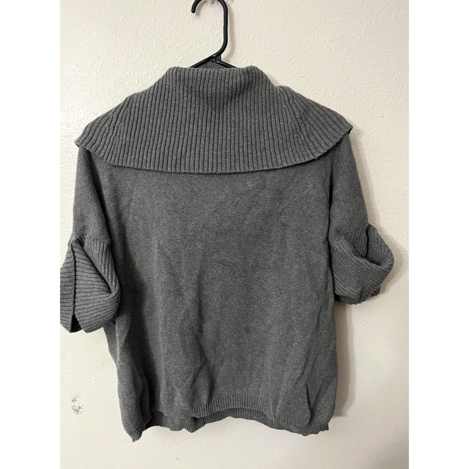 Kenneth Cole Kenneth Cole Reaction Women's Sweater Large Short Sleeve Cowl Neck Gray Casual Travel Work Size L / US 10 / IT 46 - 3 Thumbnail