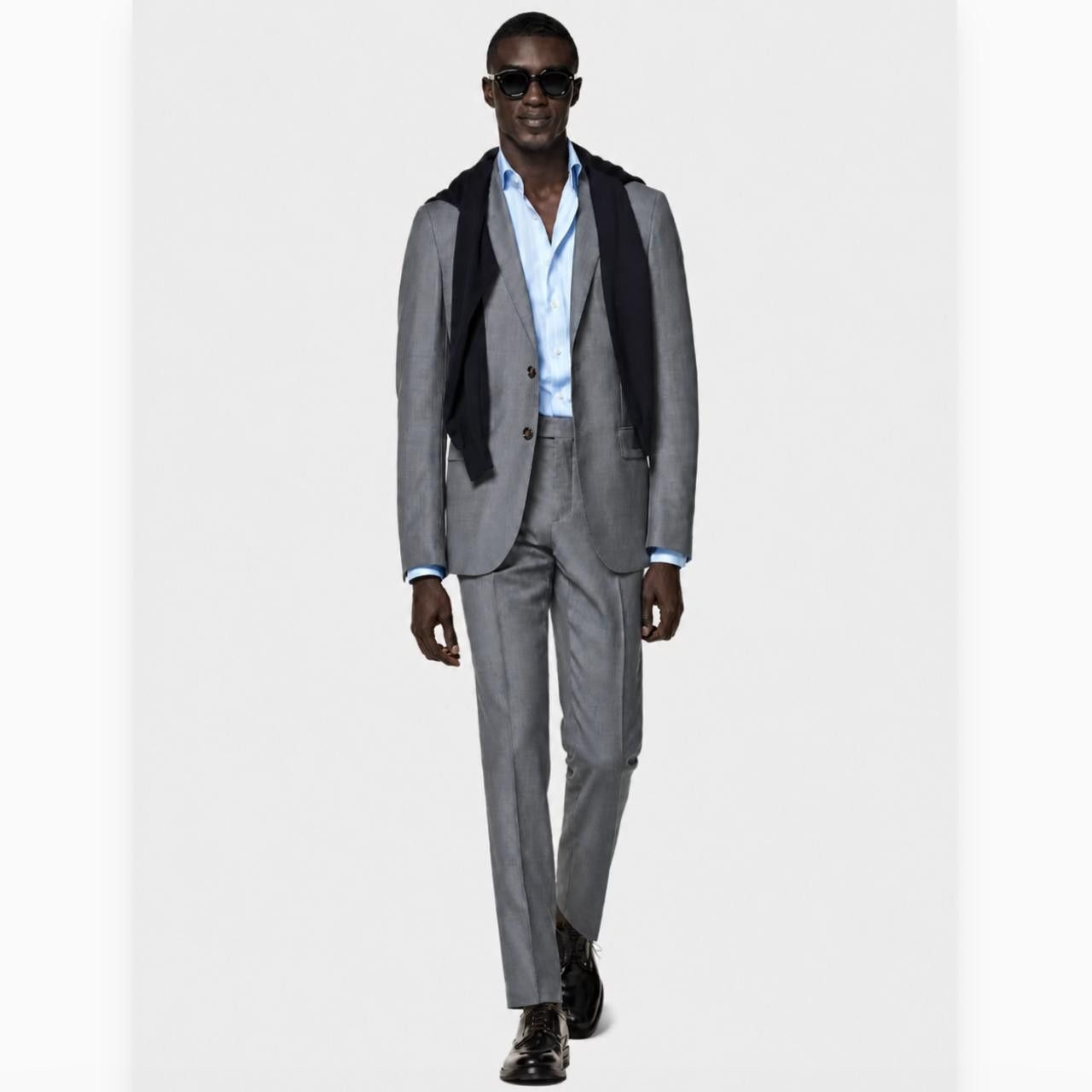 Suitsupply Suitsupply Sienna slim Guabello 130s grey wool jacket 40R Size 40R - 4 Thumbnail