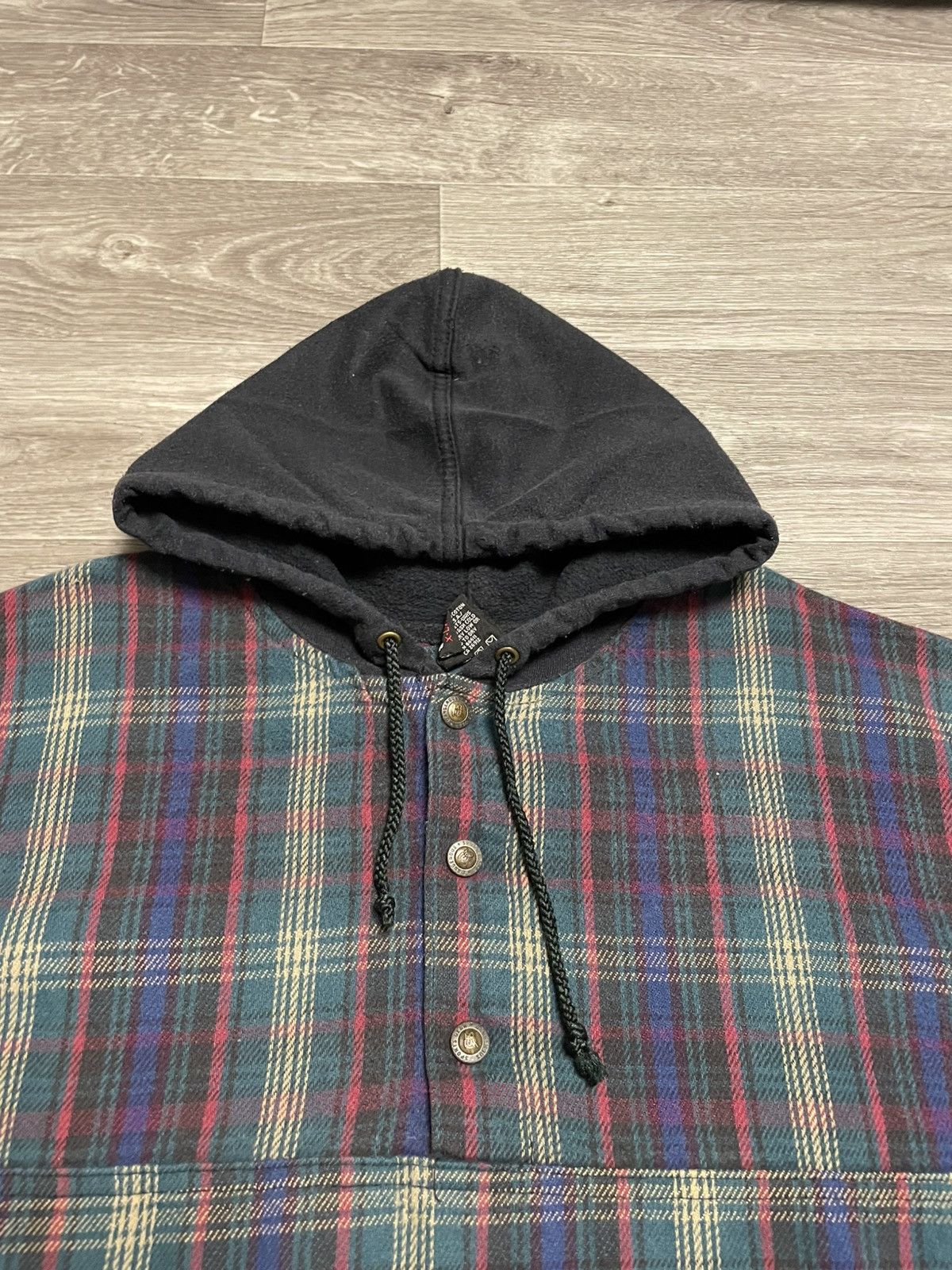 No Fear Vintage No Fear Plaid Flannel Shirt Anorak Pullover USA Size US XL / EU 56 / 4 - 8 Thumbnail