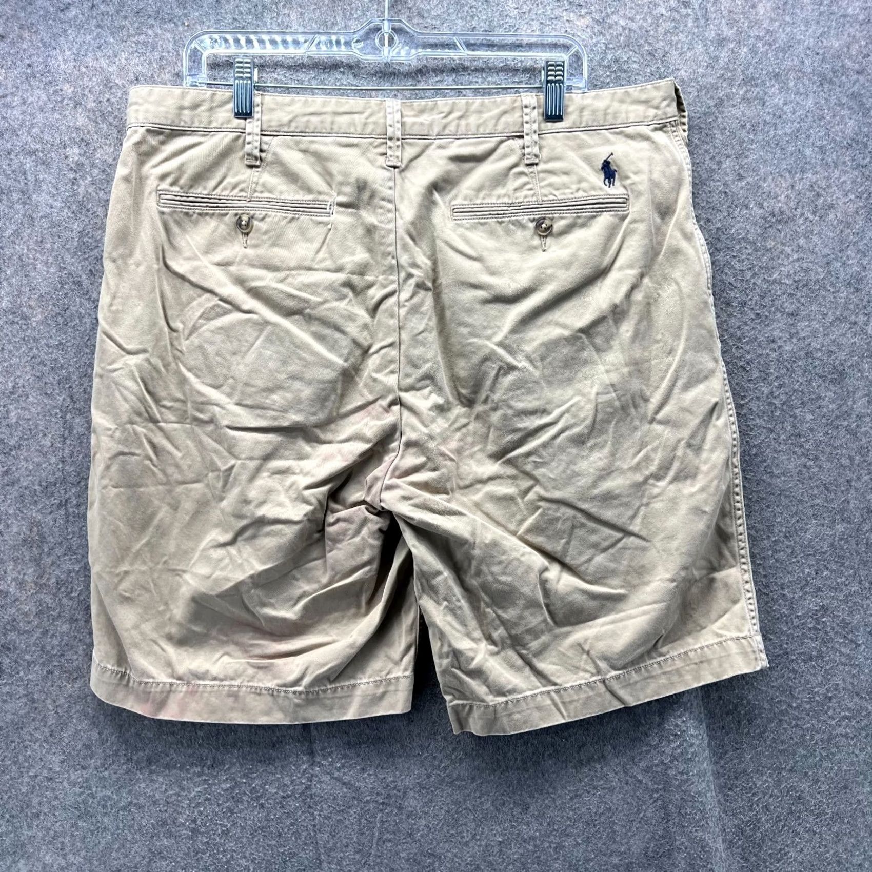 Polo Ralph Lauren Polo Ralph Lauren Shorts Men 36 Khaki Chino Flat Front Relaxed Cotton Tan Vintage No Size US M / EU 48-50 / 2 - 2 Thumbnail