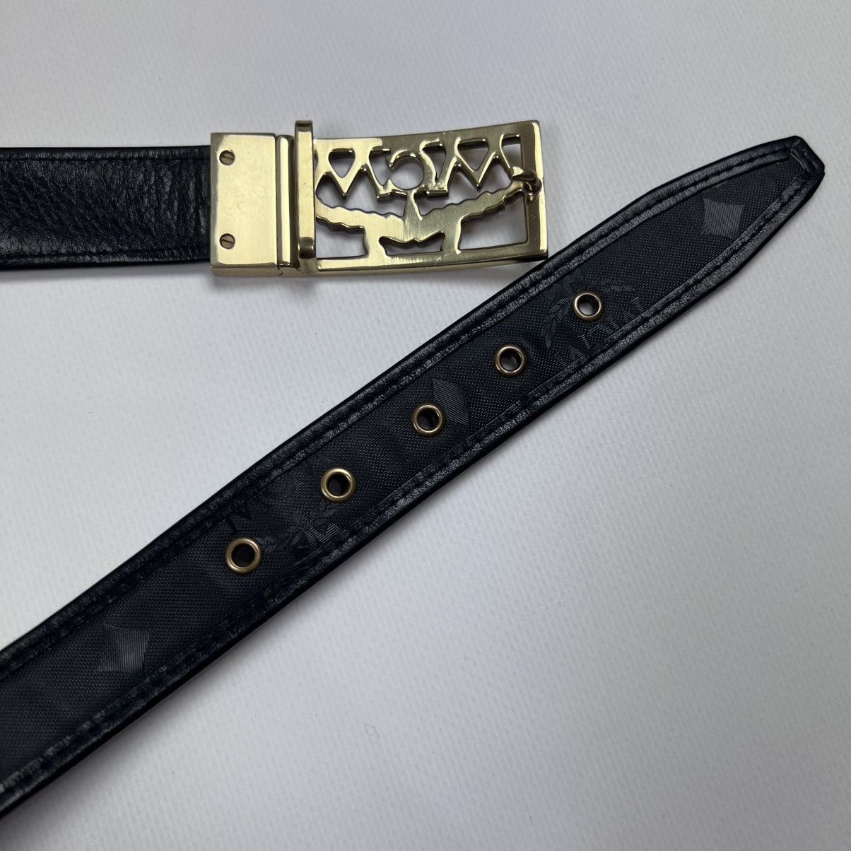 MCM Vintage MCM monogram black reversible belt Size 32 - 7 Thumbnail
