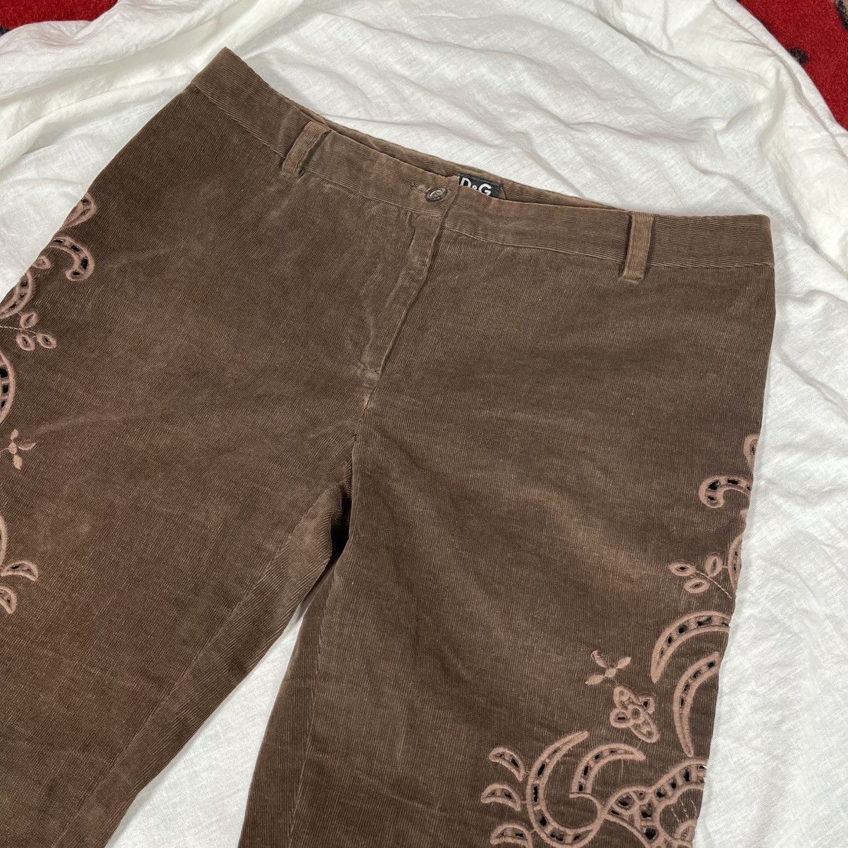 Dolce & Gabbana Vintage DOLCE & GABBANA D&G F/W 2002 Brown Corduroy Pants Size 32" / US 10 / IT 46 - 3 Thumbnail