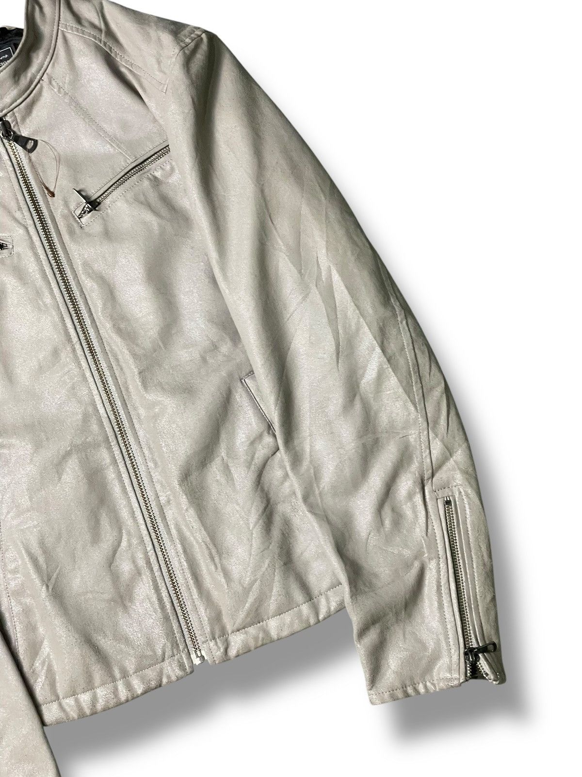 Japanese Brand × Uniqlo × Vintage Uniqlo Neo Garment Leather Jacket (107) Size US M / EU 48-50 / 2 - 3 Thumbnail