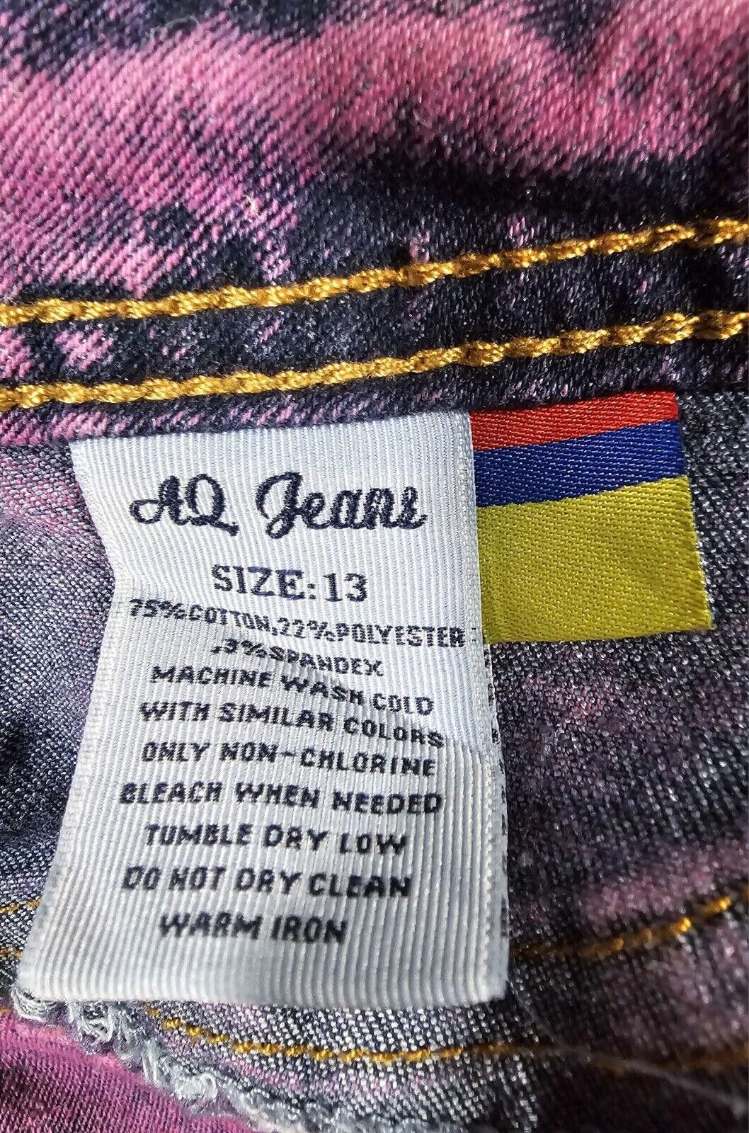 Pink AQ Jeans purple pink denim Size 13 Size 30" / US 8 / IT 44 - 3 Thumbnail