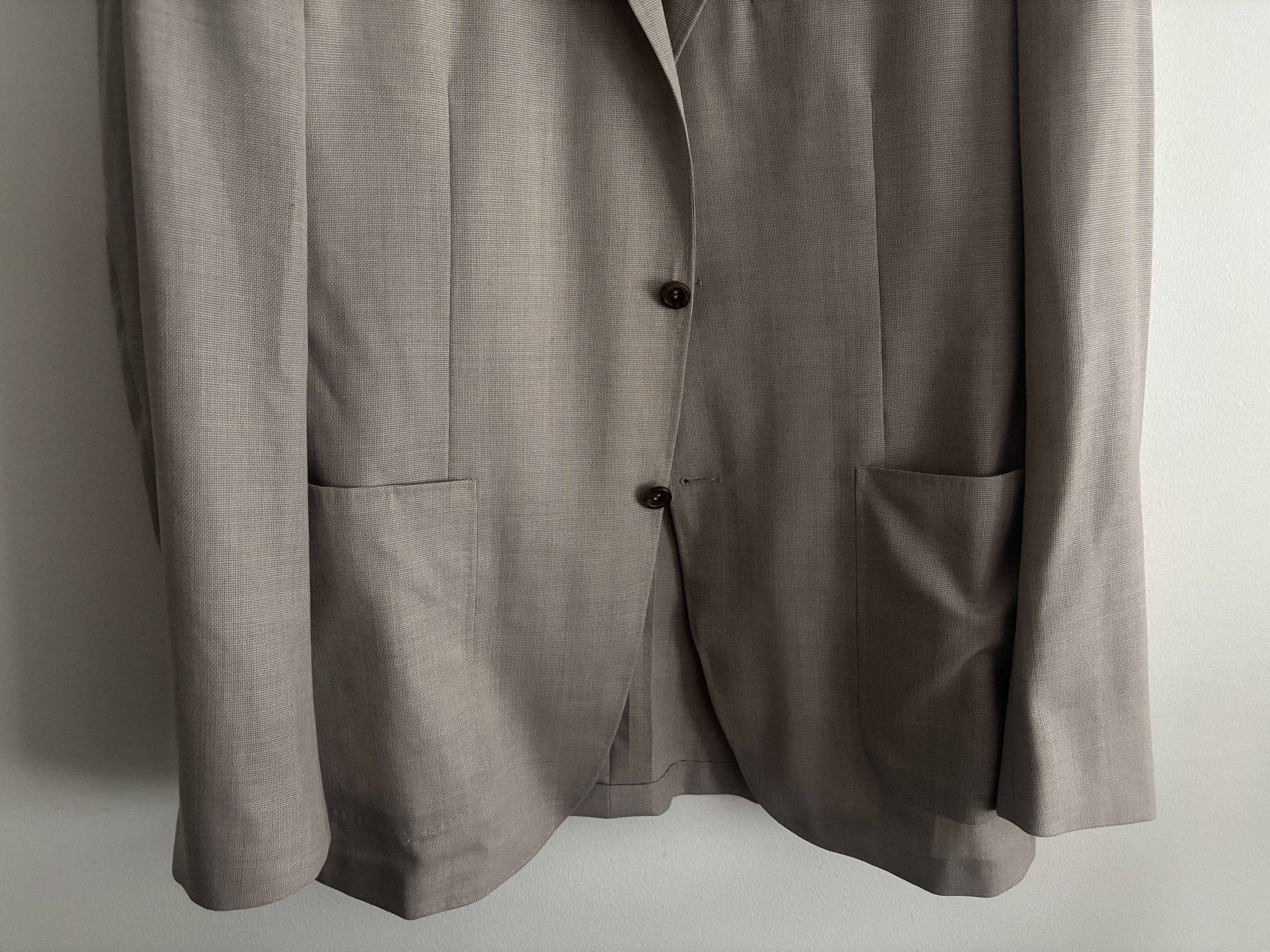 Canali $2200 Kei Unstructured Beige Sport Coat 44 -46 L Size 46L - 3 Thumbnail