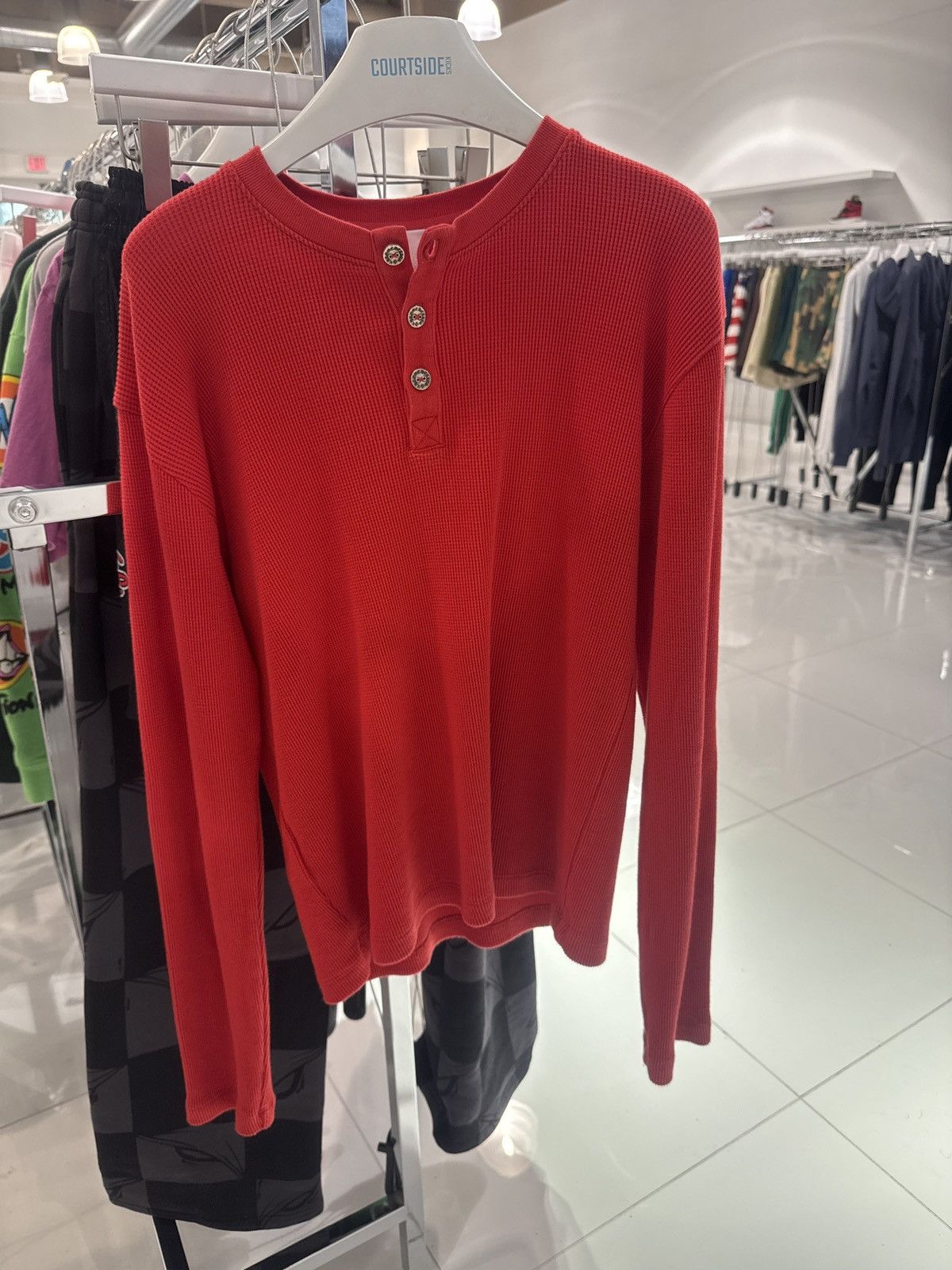 Chrome Hearts Sailon Henley Red L/S Thermal