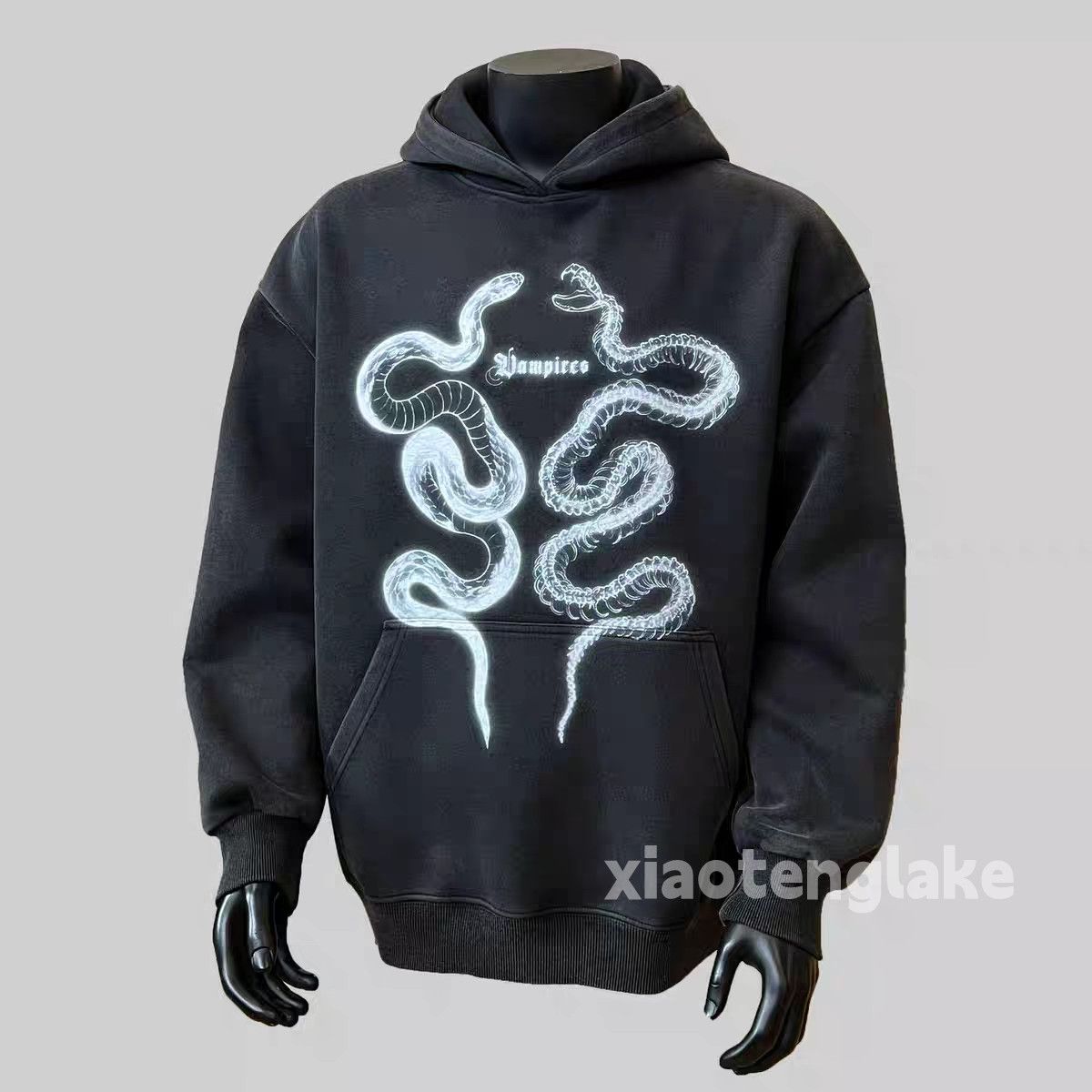 Unisex outdoor utility pattern graphic hiphop hoodie
