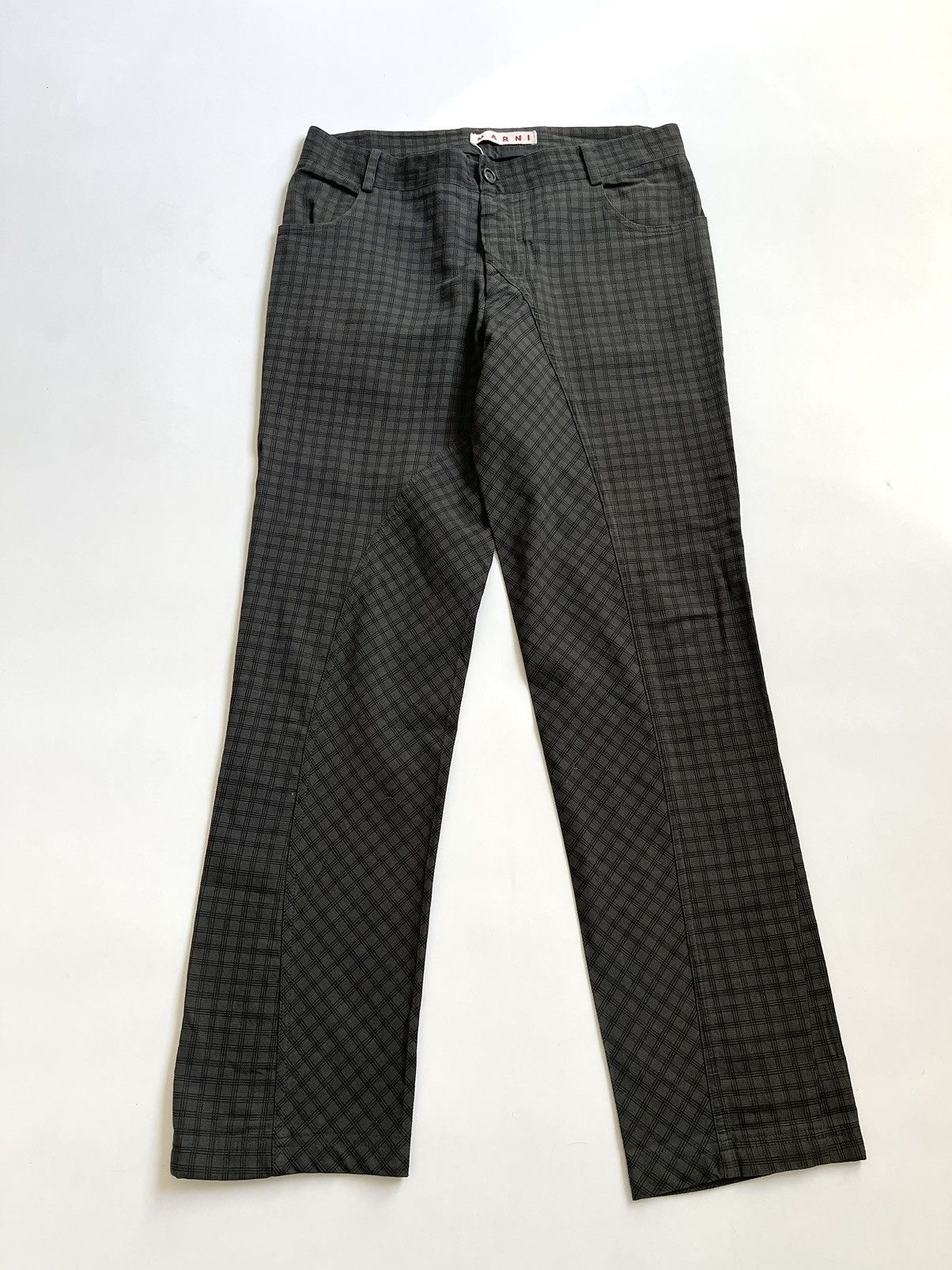 Marni Cotton Panelled Checkered trousers Size US 32 / EU 48 - 1 Thumbnail