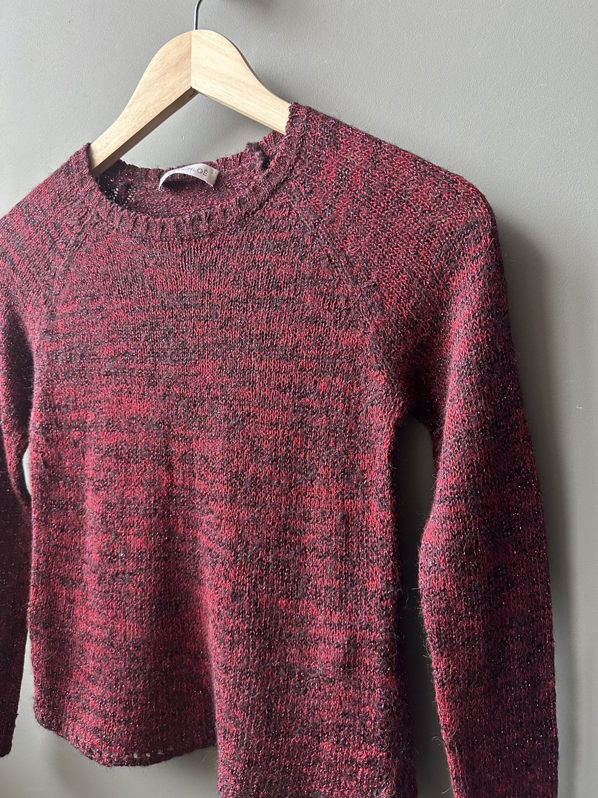 See by Chloe See By Chloe Crop Lurex Knit Sweater Size XS / US 0-2 / IT 36-38 - 4 Thumbnail