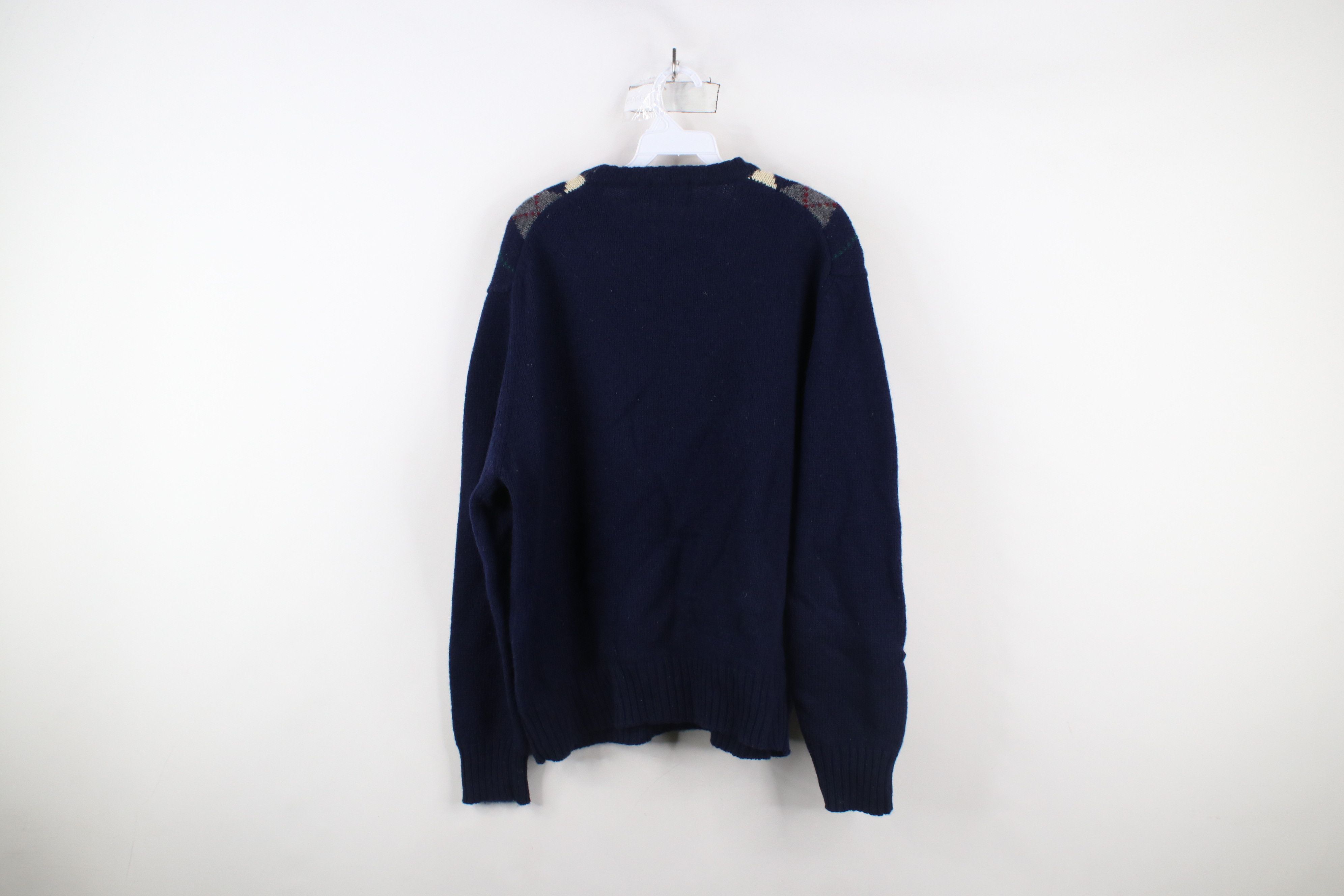 Vintage Vintage 70s Streetwear Argyle Scottish Shetland Wool Sweater Size US L / EU 52-54 / 3 - 10 Thumbnail