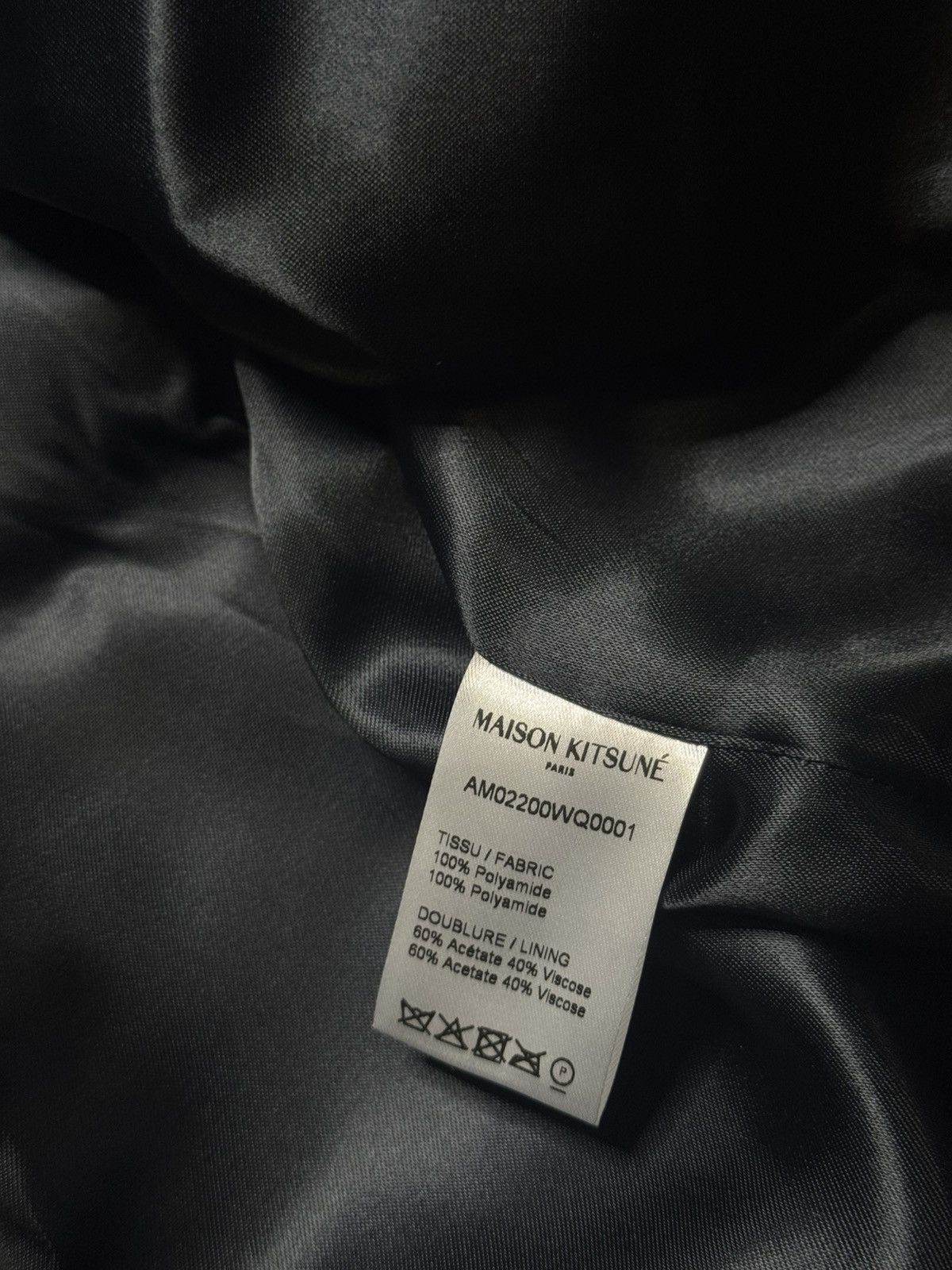 Japanese Brand × Maison Kitsune Maison Kitsune Navy Satin Teddy Bomber Jacket Size US M / EU 48-50 / 2 - 6 Thumbnail