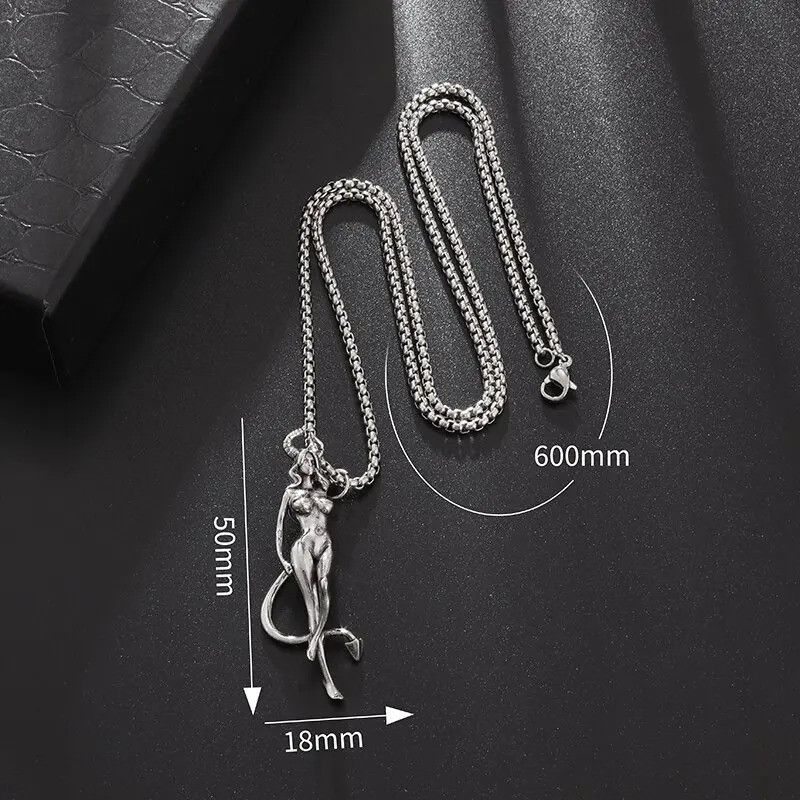 Jewelry Magic Horn Girl Pendant Necklace Size ONE SIZE - 4 Thumbnail