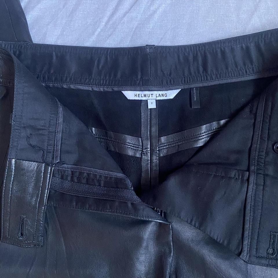 Helmut Lang Helmut Lang black lambskin leather pants Size 26" / US 2 / IT 38 - 2 Thumbnail