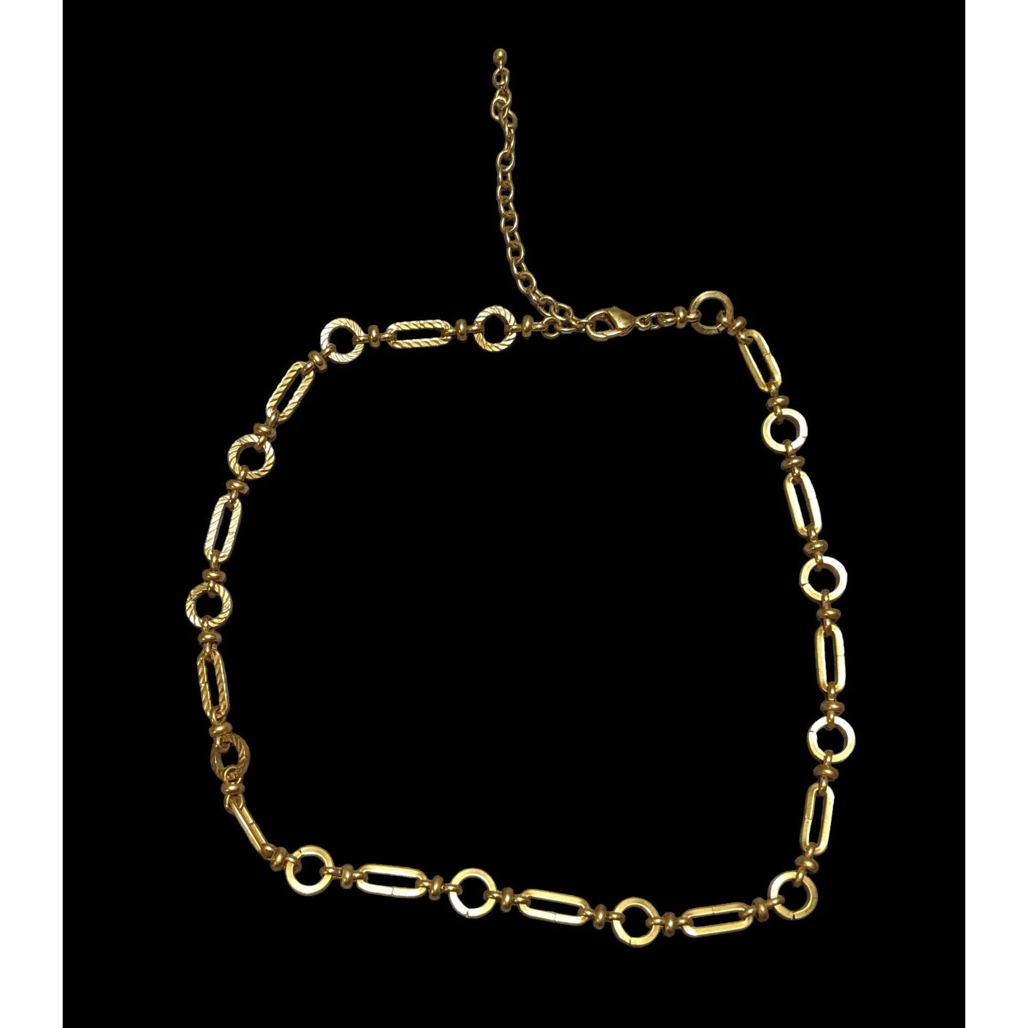 Other Retro Glam Textured Gold Link Necklace Size ONE SIZE - 1 Thumbnail