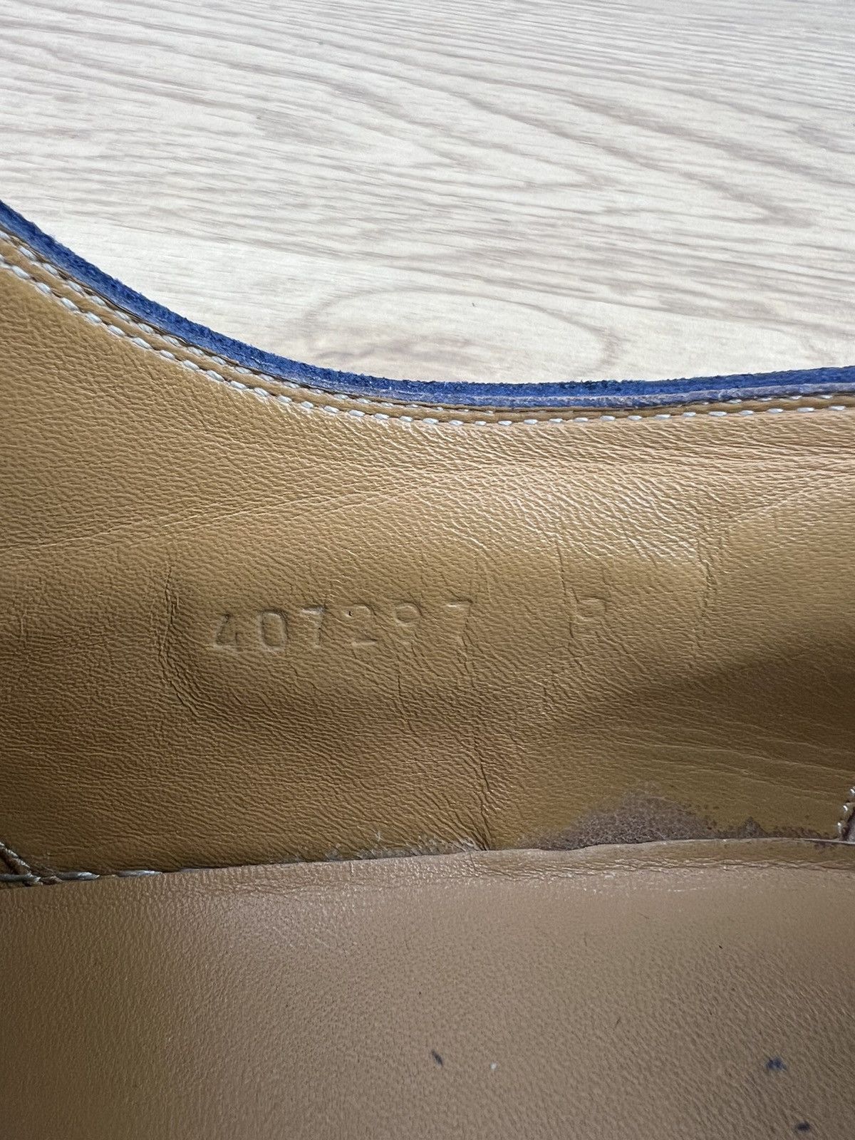 Gucci GUCCI Derby Suede Shoes Lace-up GG Logo Blue Men’s Size US 9.5 / EU 42-43 - 17 Thumbnail