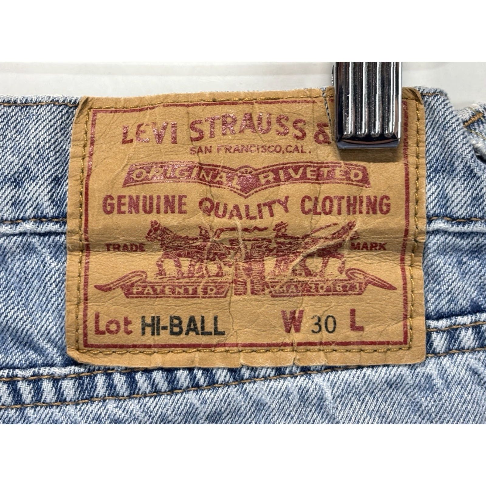 Levi's Levi's Hi Ball Jeans Women’s Size 30 Light Wash Distressed Straight Big E Size 30" / US 8 / IT 44 - 7 Thumbnail