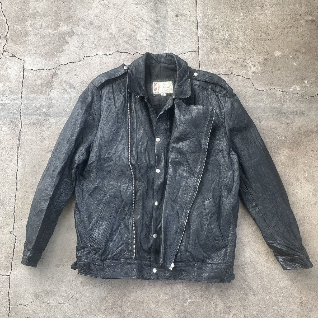 Other Vintage Leather moto biker Jacket y2k jacket Size US L / EU 52-54 / 3 - 1 Thumbnail