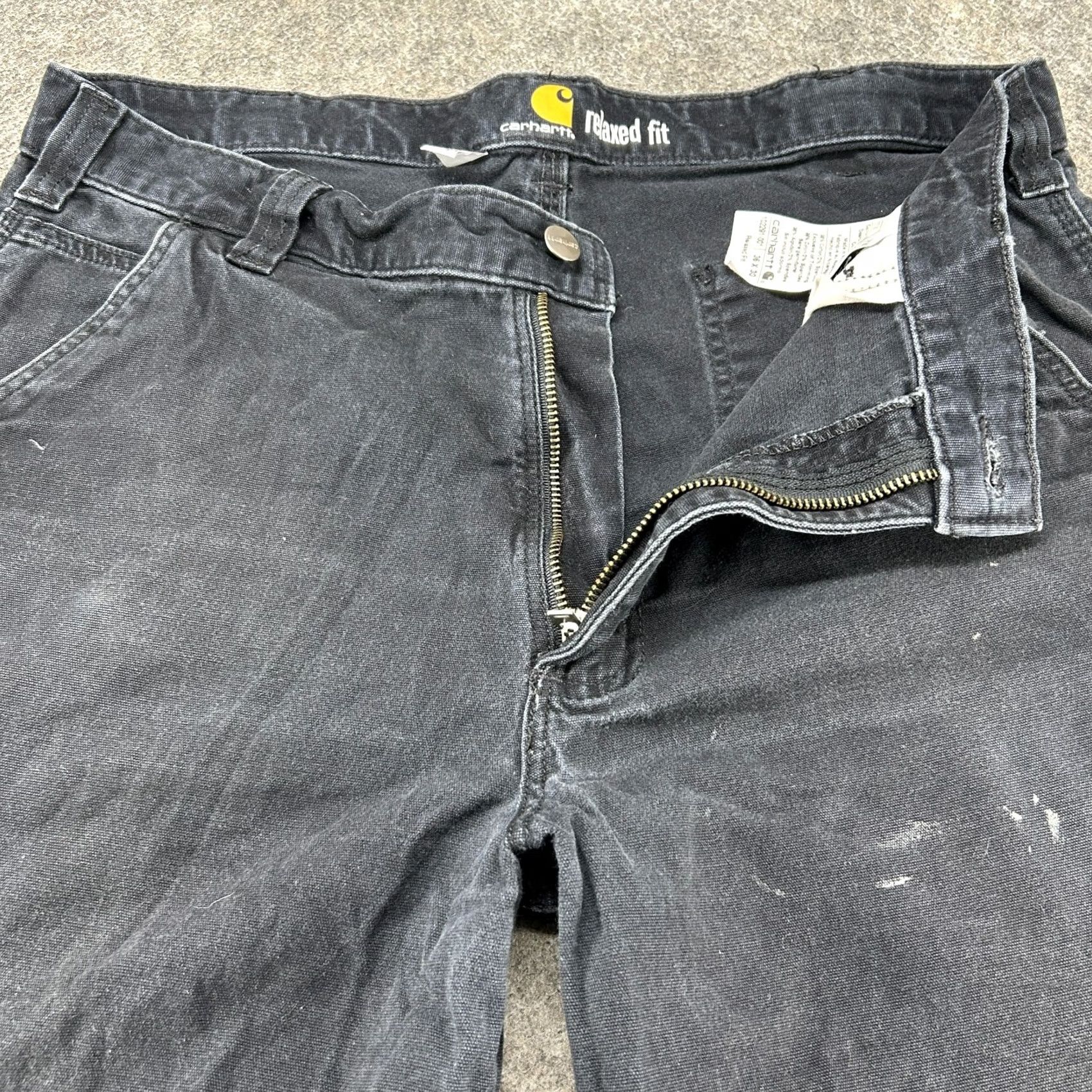 Carhartt VINTAGE Carhartt Pants Men 36x30 Black Carpenter Relaxed Fit Rugged Flex Heavy Canvas Size US 36 / EU 52 - 2 Thumbnail