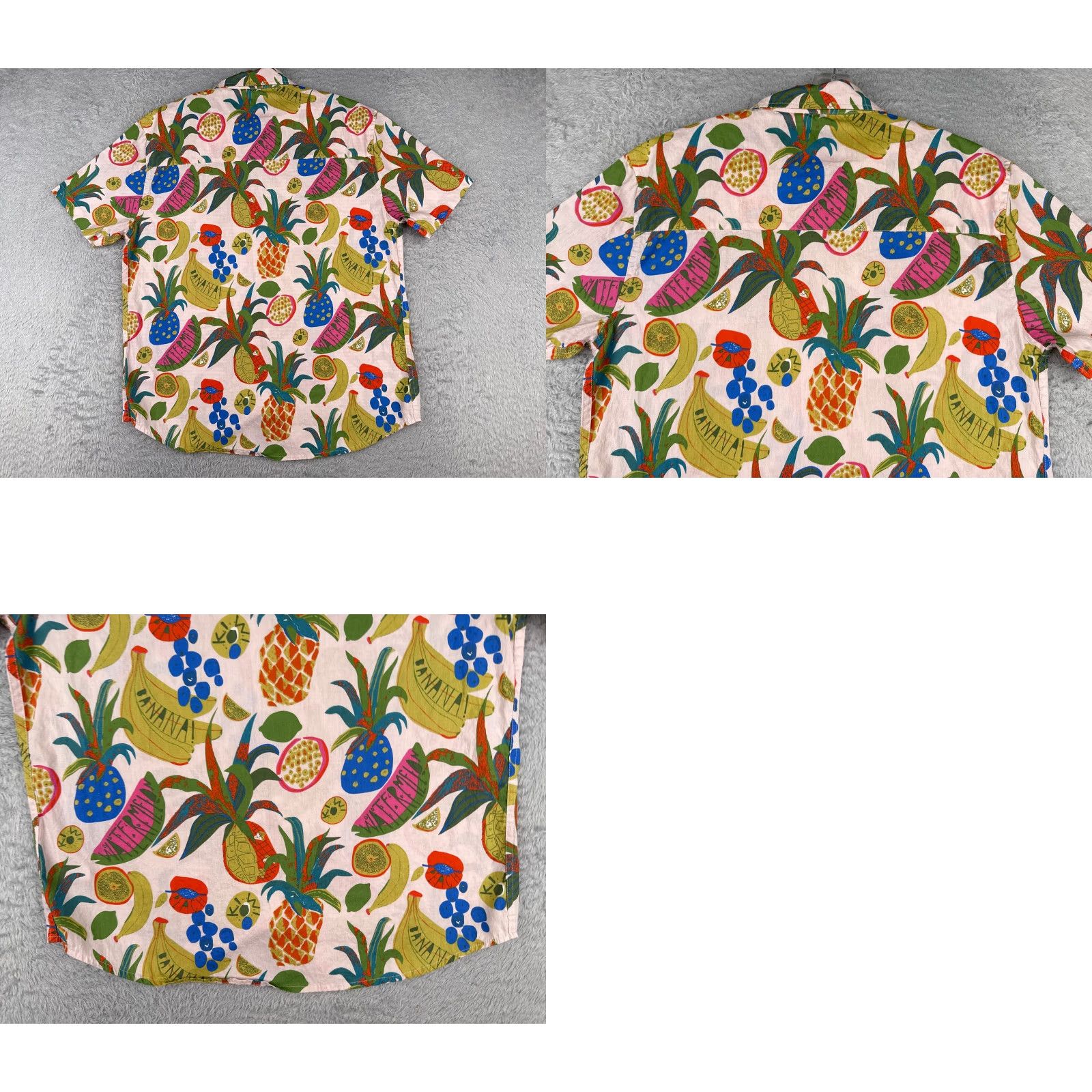 Vintage Soulstar Shirt Mens Adult XL White Hawaiian Floral Button-Up, 100% Rayon, Short Sleeve, Collared, Casual Business, Regular Fit Size US XL / EU 56 / 4 - 9 Thumbnail