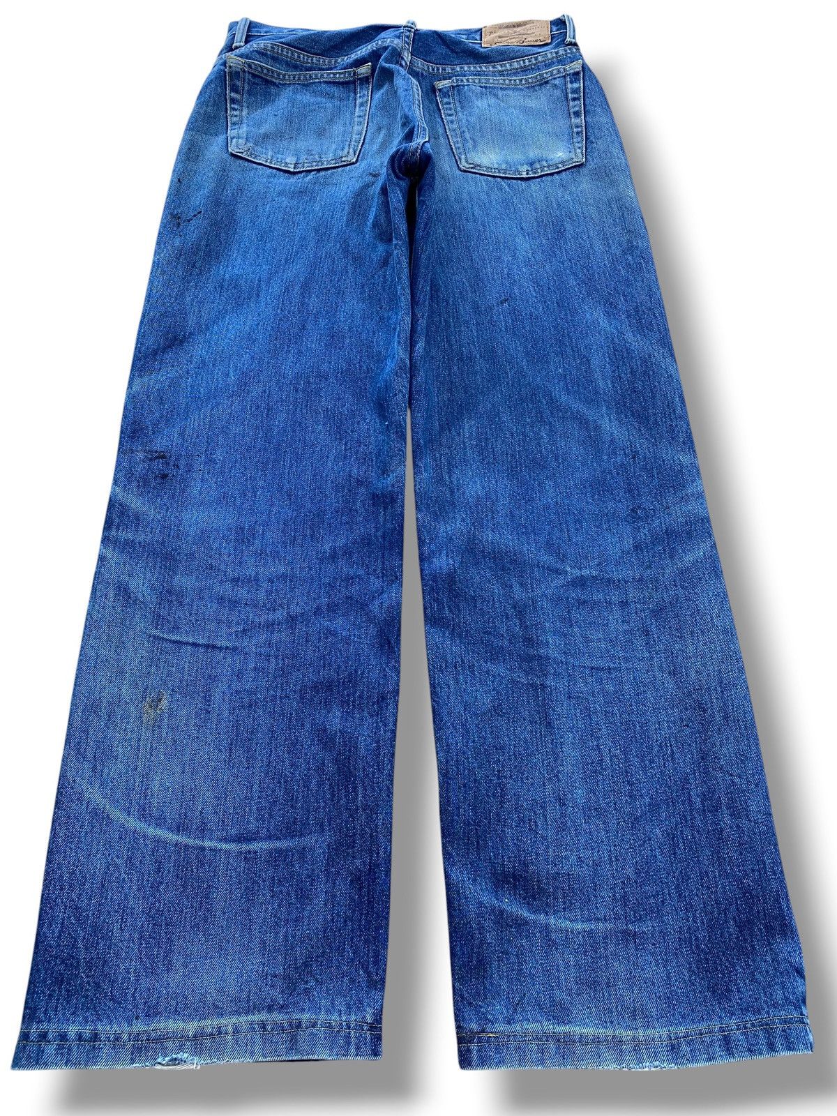 Eddie Bauer Eddie Bauer Faded Blue Wash Distressed Straight Leg Jeans Size US 30 / EU 46 - 3 Thumbnail