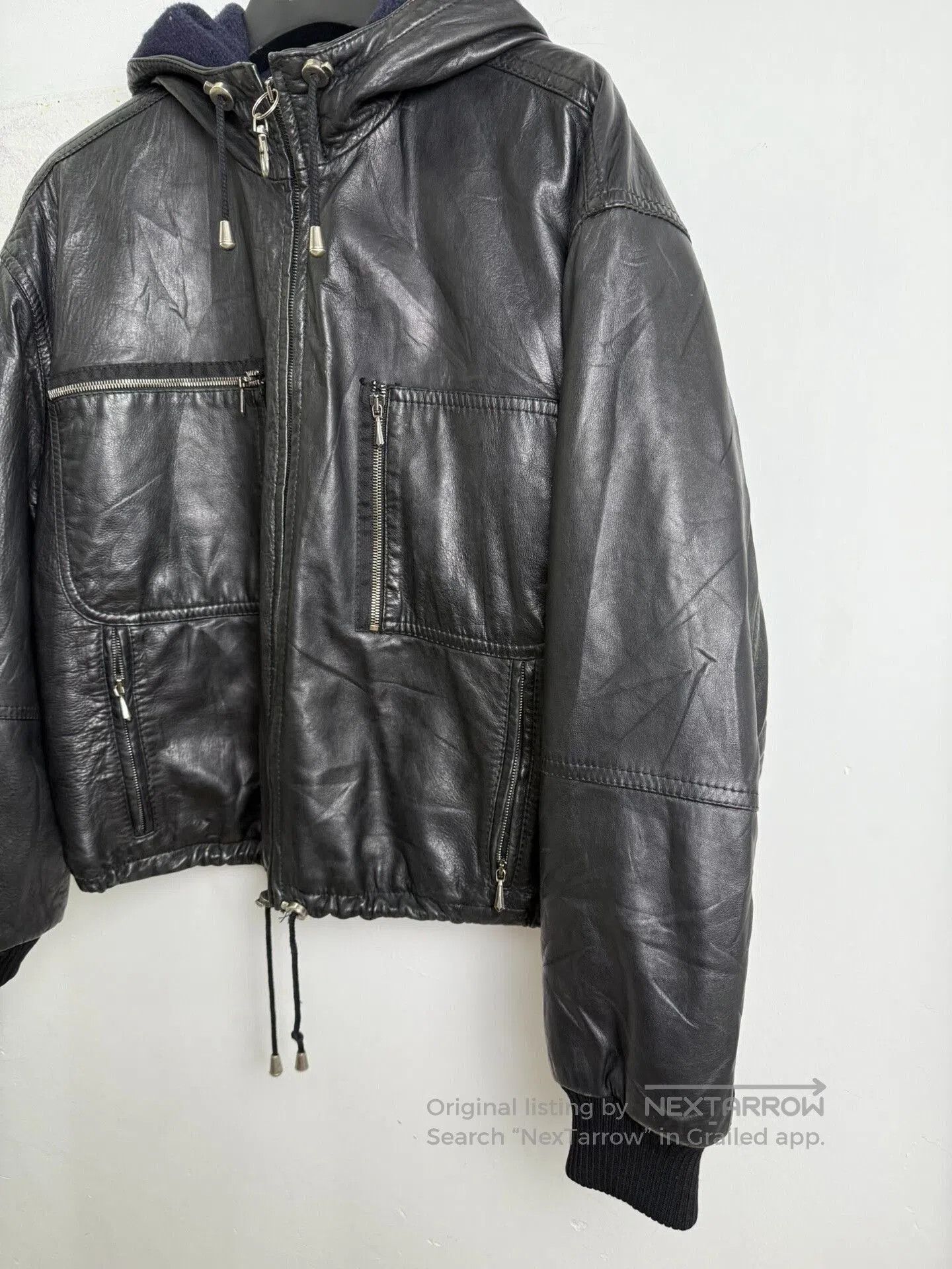 Dirk Bikkembergs black leather zip. Size US XL / EU 56 / 4 - 2 Thumbnail