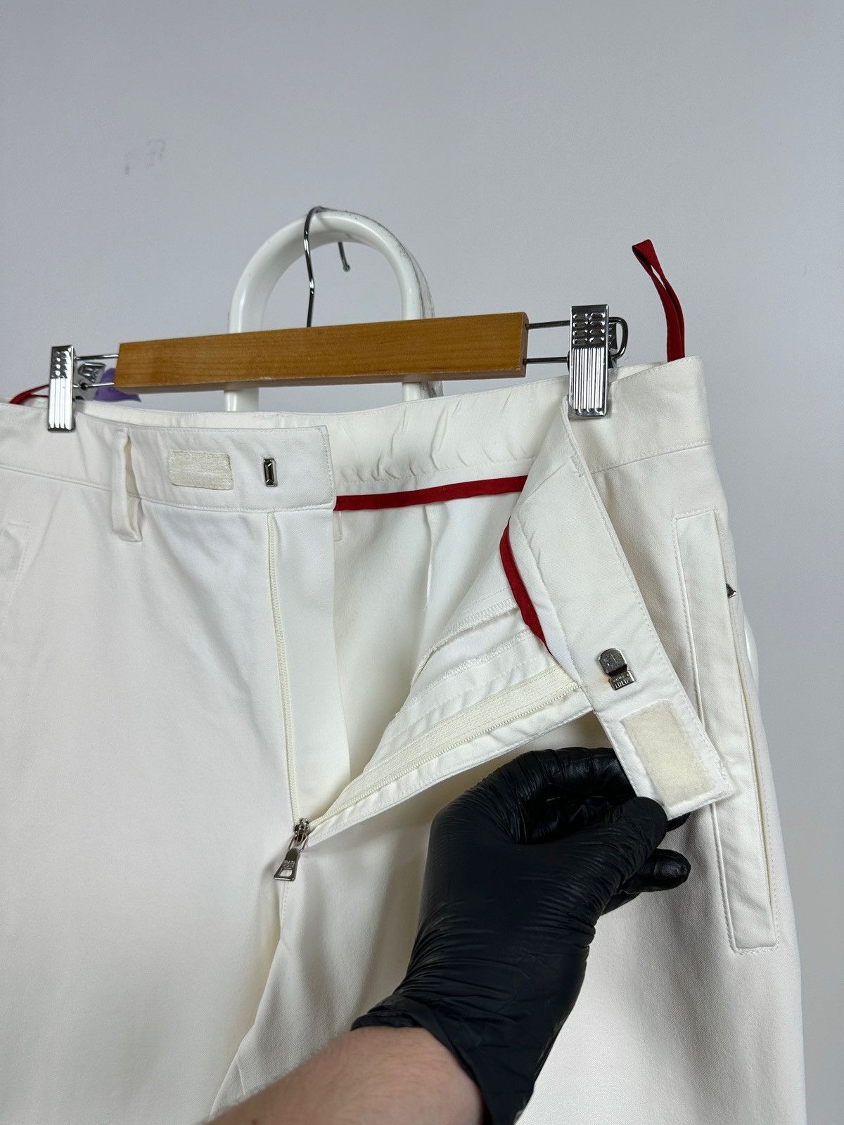 Prada Vintage Prada Sport Red Tab White Nylon Pants Size US 32 / EU 48 - 8 Thumbnail