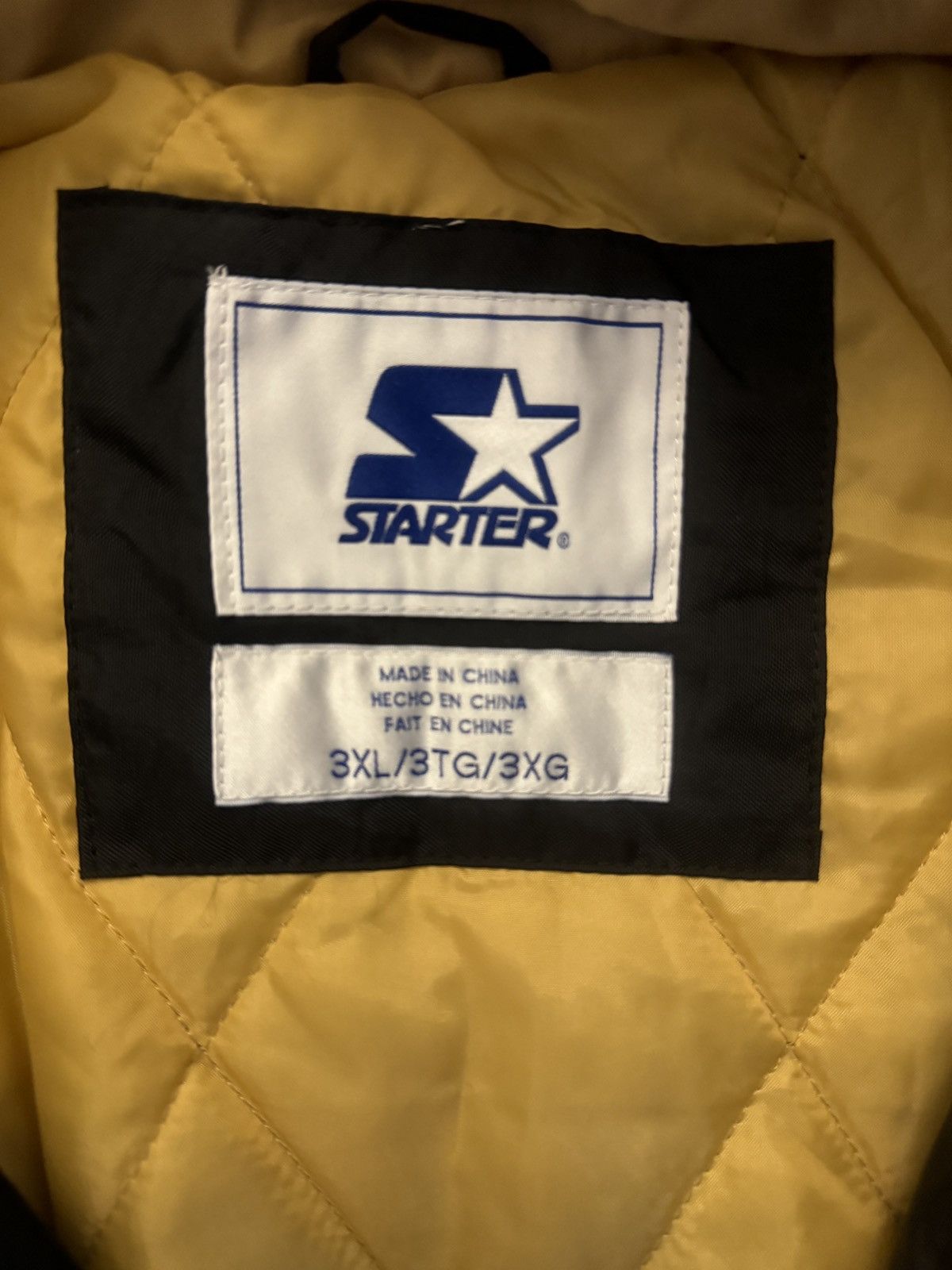 Starter New Orleans Saints Starter GIII Hooded Field Commander Jacket Full Zipper + Quilted Inside & Quilted Hood Gold/Tan Black - White Size US XXL / EU 58 / 5 - 7 Thumbnail