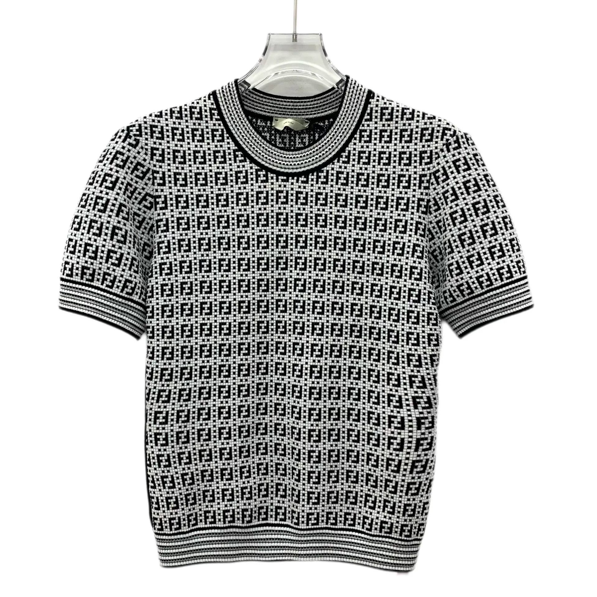 Fendi fendi color block logo knit short sleeve top Size US M / EU 48-50 / 2 - 1 Thumbnail